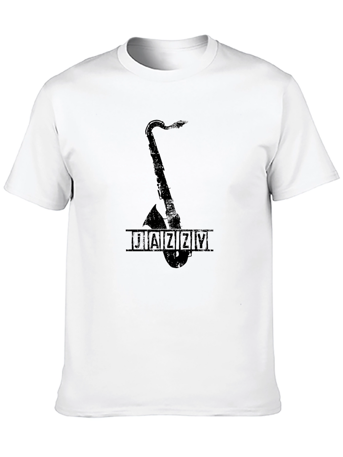 JAZZY Saxophone Graphic Black T-Shirt