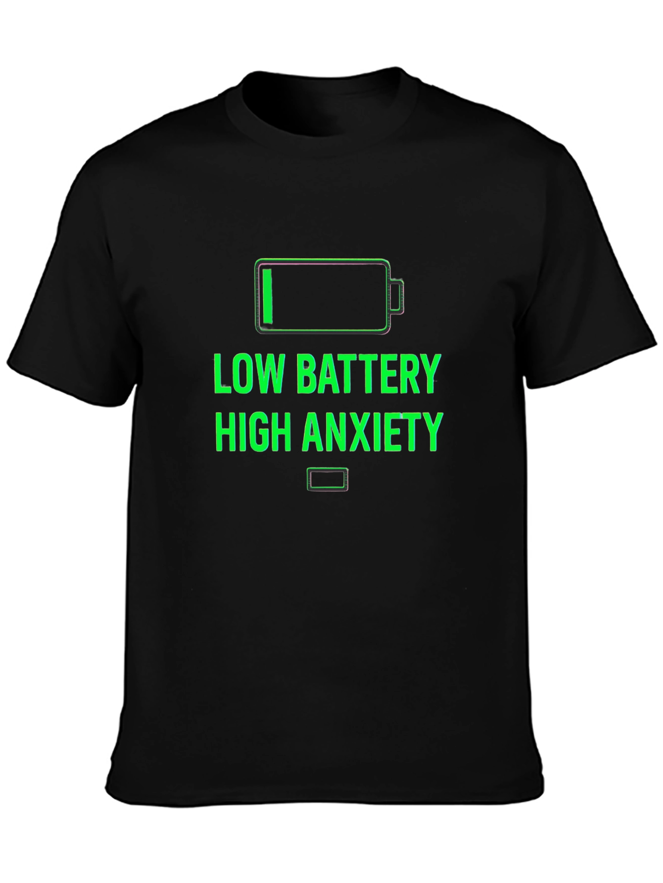 Low Battery High Anxiety Graphic T-Shirt