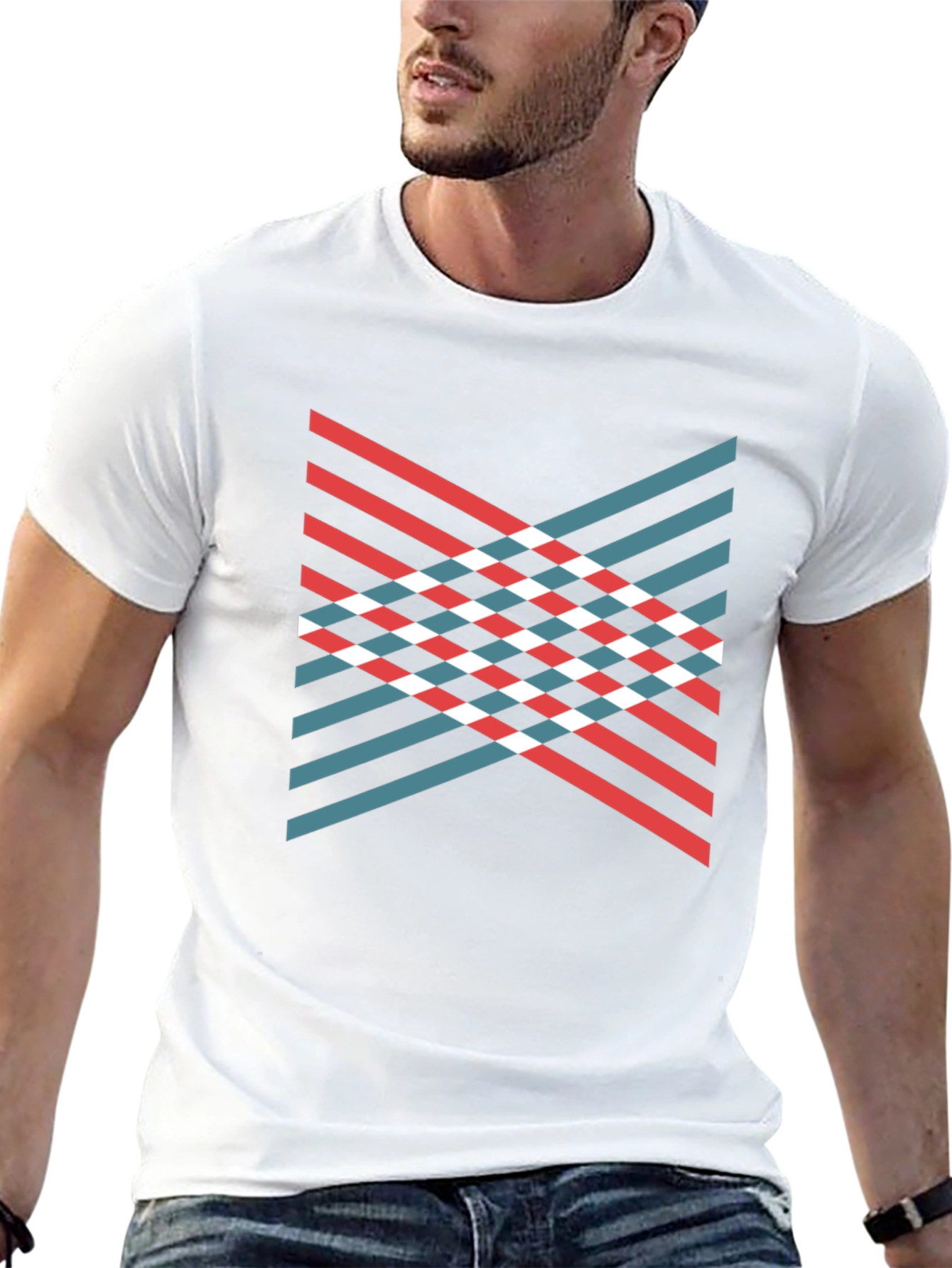 Abstract Geometric Pattern Graphic T-Shirt