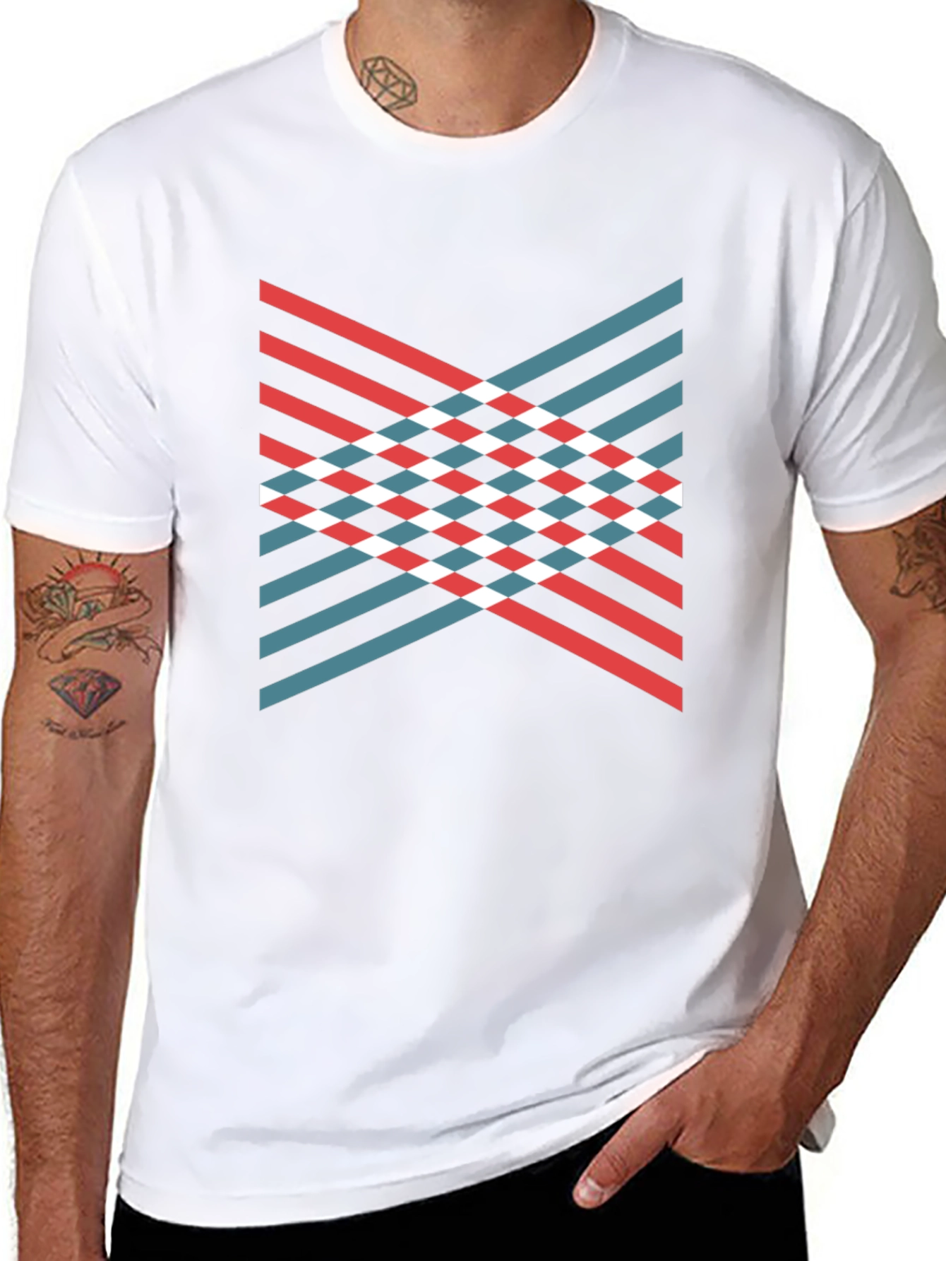 Abstract Geometric Pattern Graphic T-Shirt