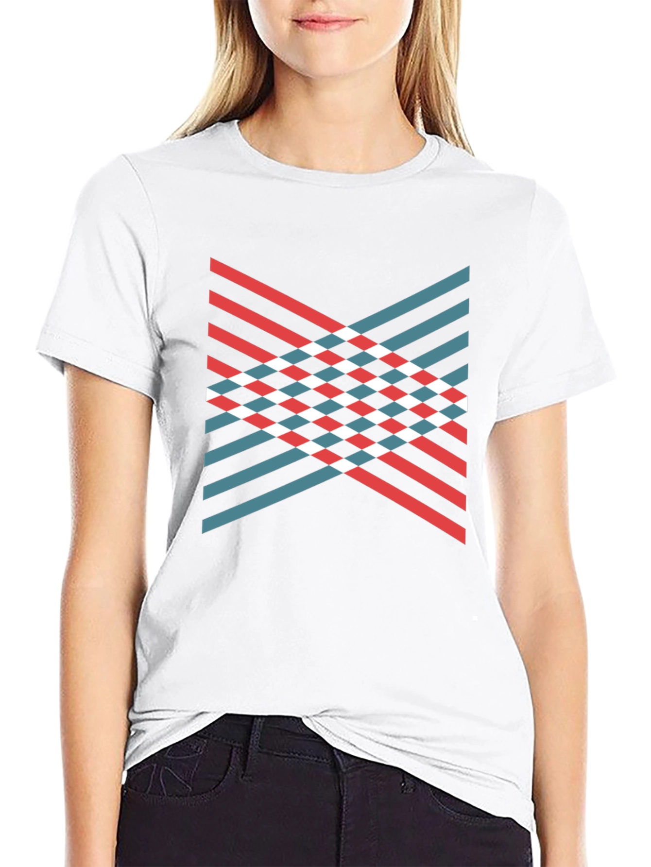 Abstract Geometric Pattern Graphic T-Shirt
