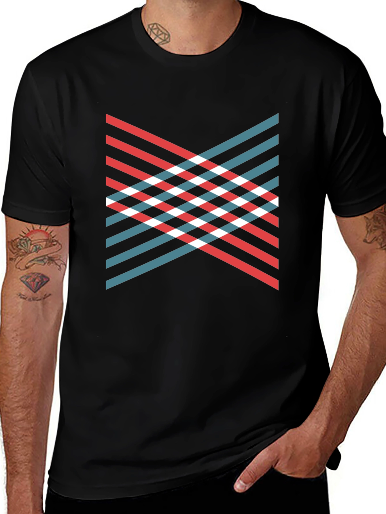 Abstract Geometric Pattern Graphic T-Shirt