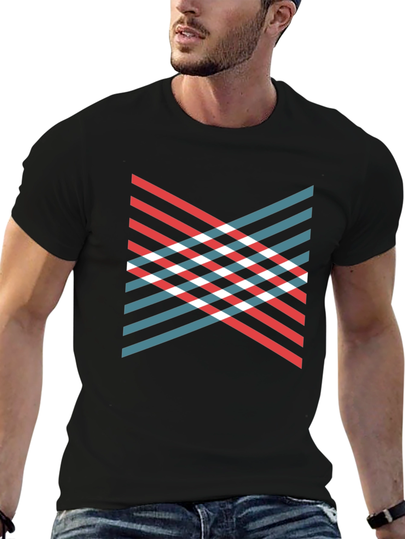 Abstract Geometric Pattern Graphic T-Shirt