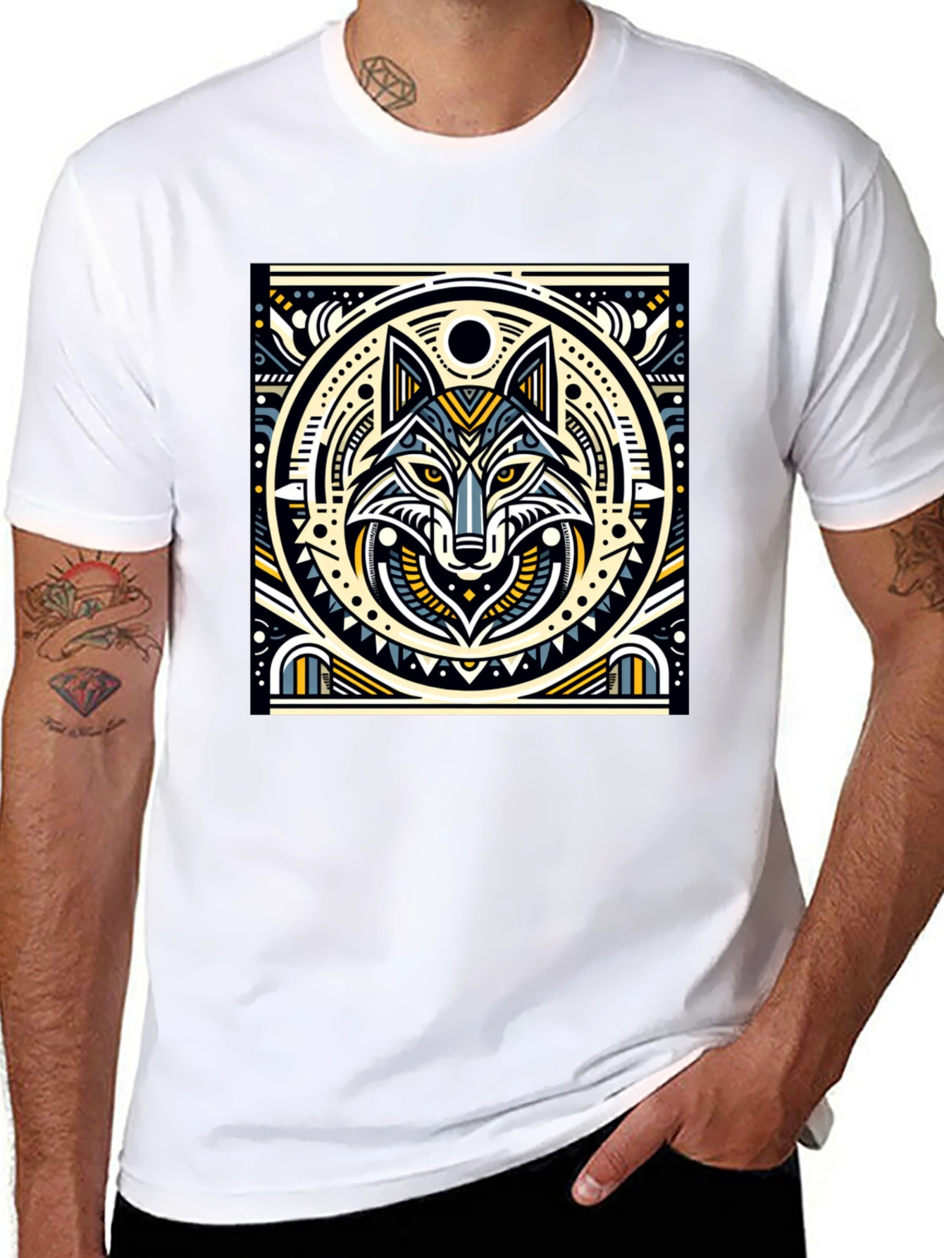 Wolf Graphic Black T-Shirt