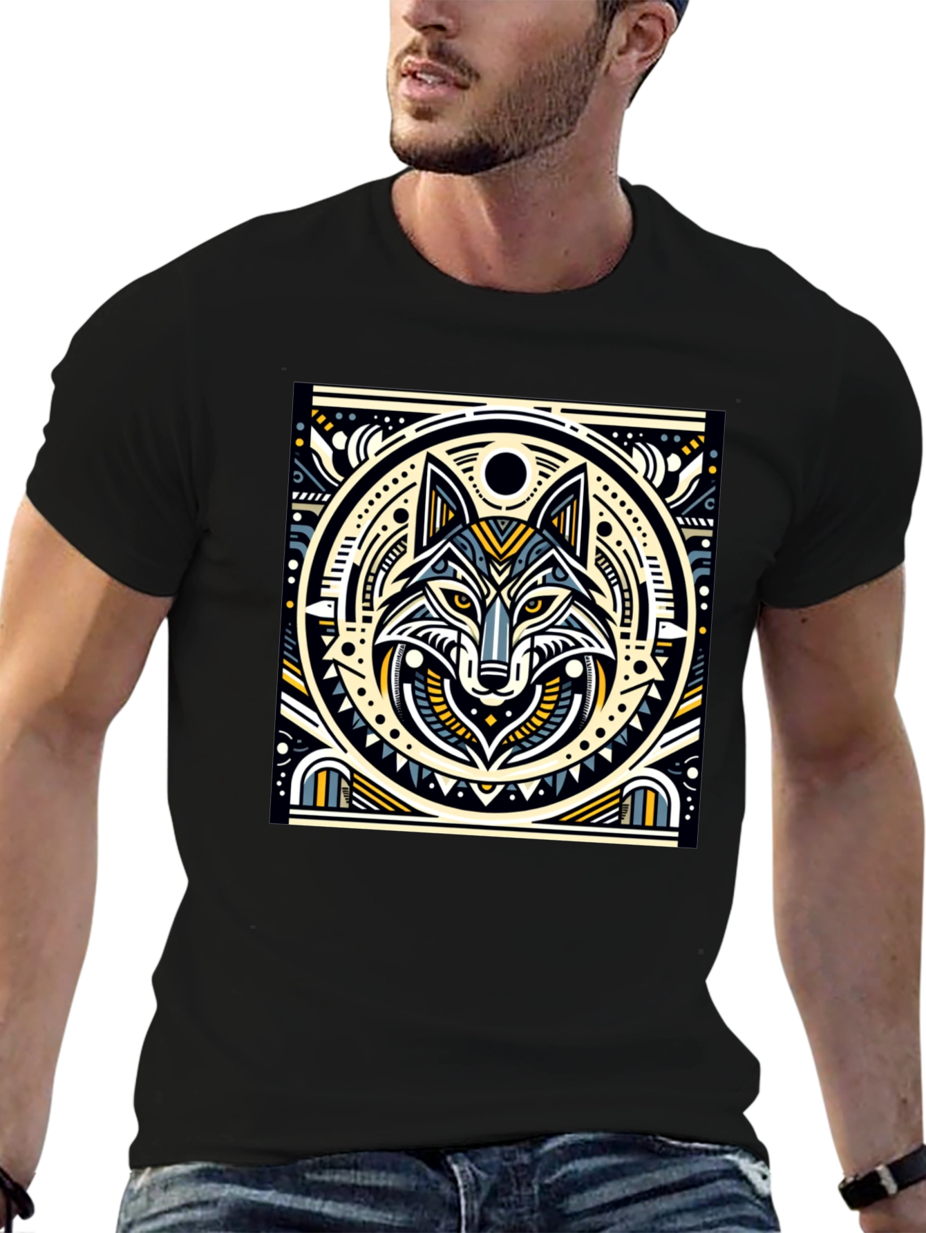 Wolf Graphic Black T-Shirt