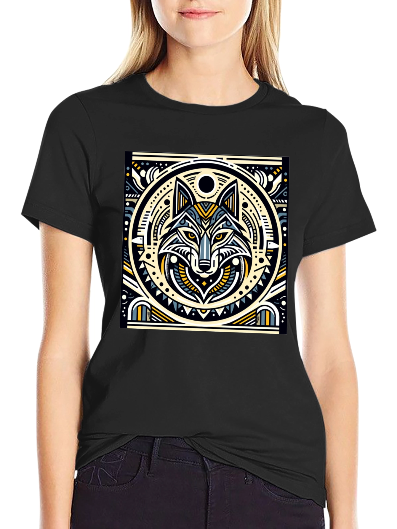 Wolf Graphic Black T-Shirt