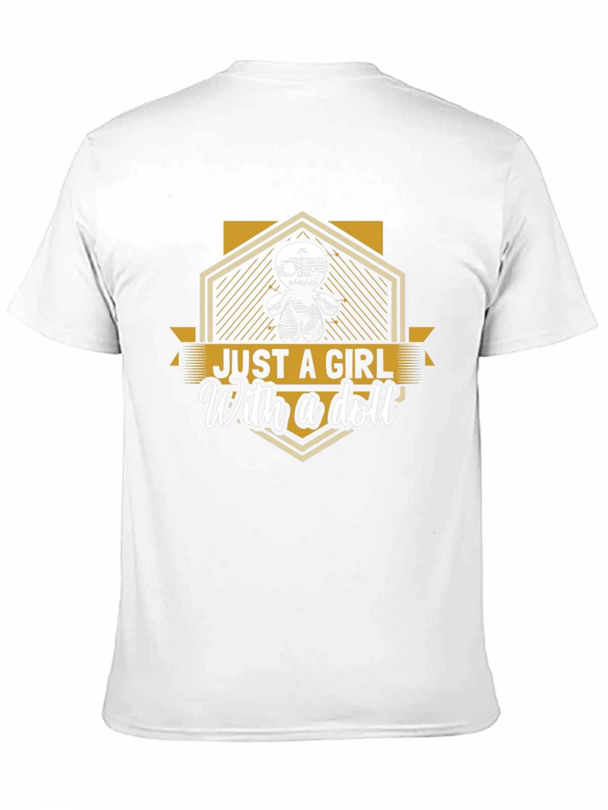 Just A Girl With A Doll Black Graphic T-Shirt