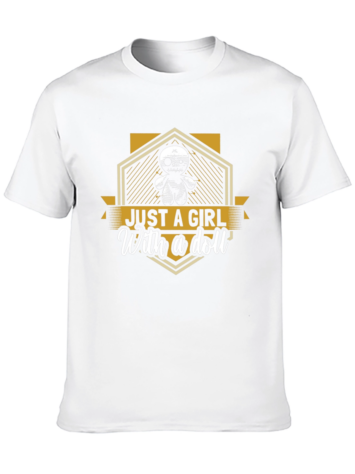 Just A Girl With A Doll Black Graphic T-Shirt