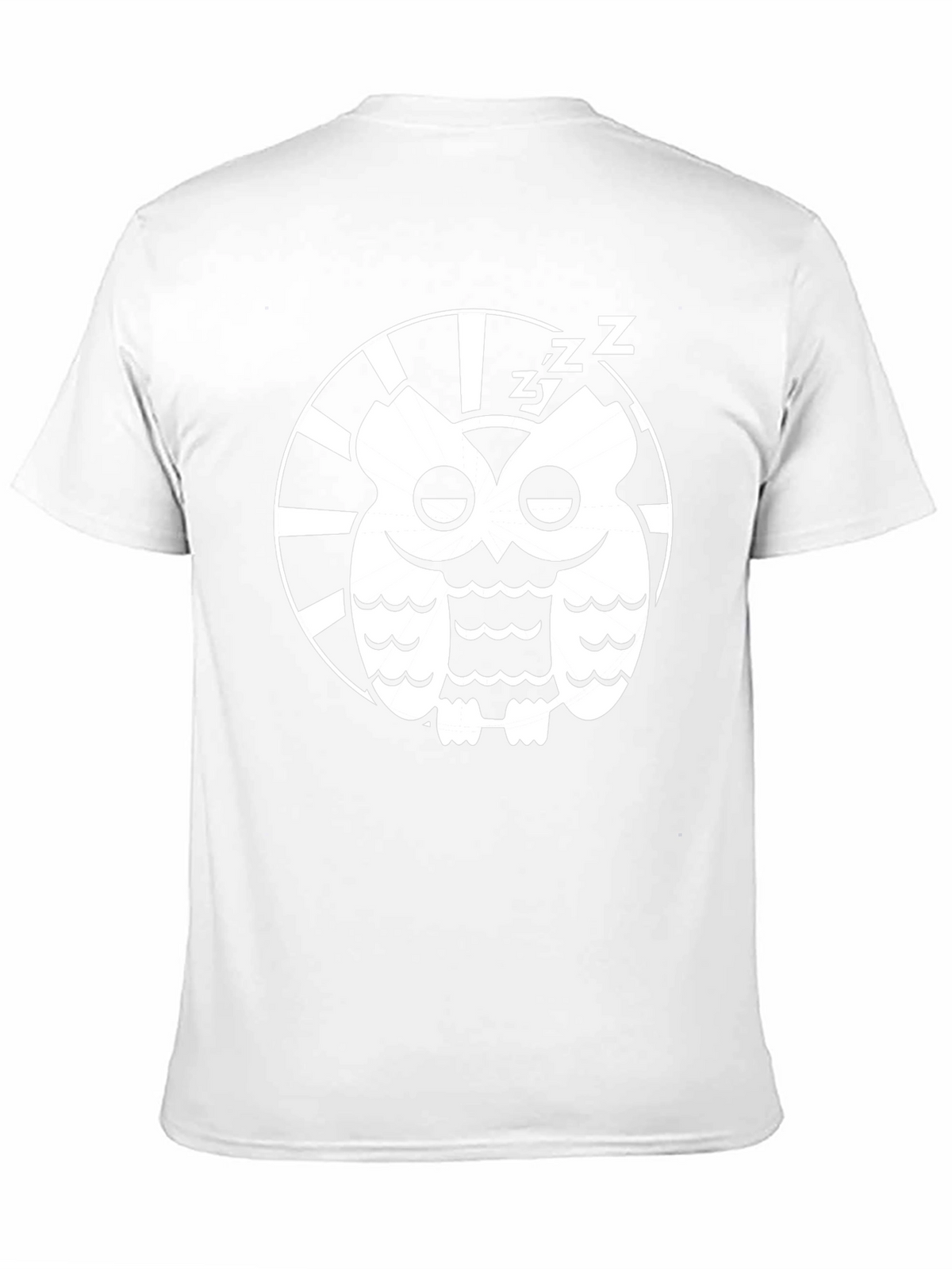 Sleepy Owl Graphic Tee - Black Cotton T-Shirt