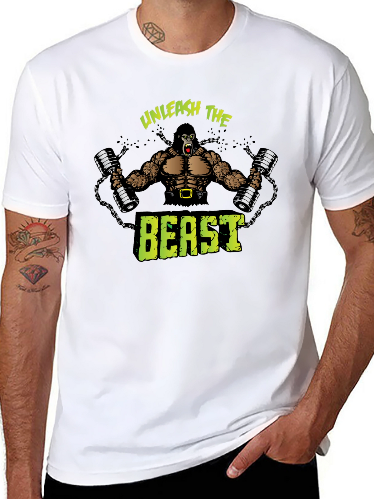 Unleash the Beast T-Shirt - Gym Gorilla