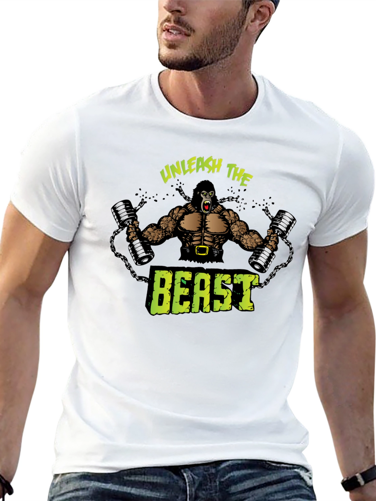 Unleash the Beast T-Shirt - Gym Gorilla