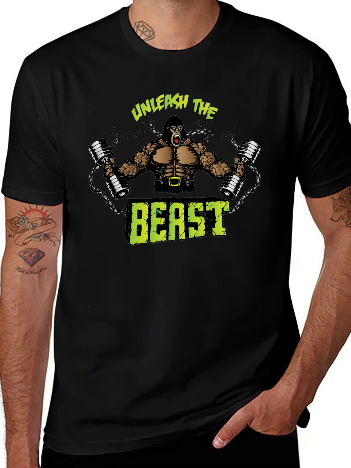 Unleash the Beast T-Shirt - Gym Gorilla