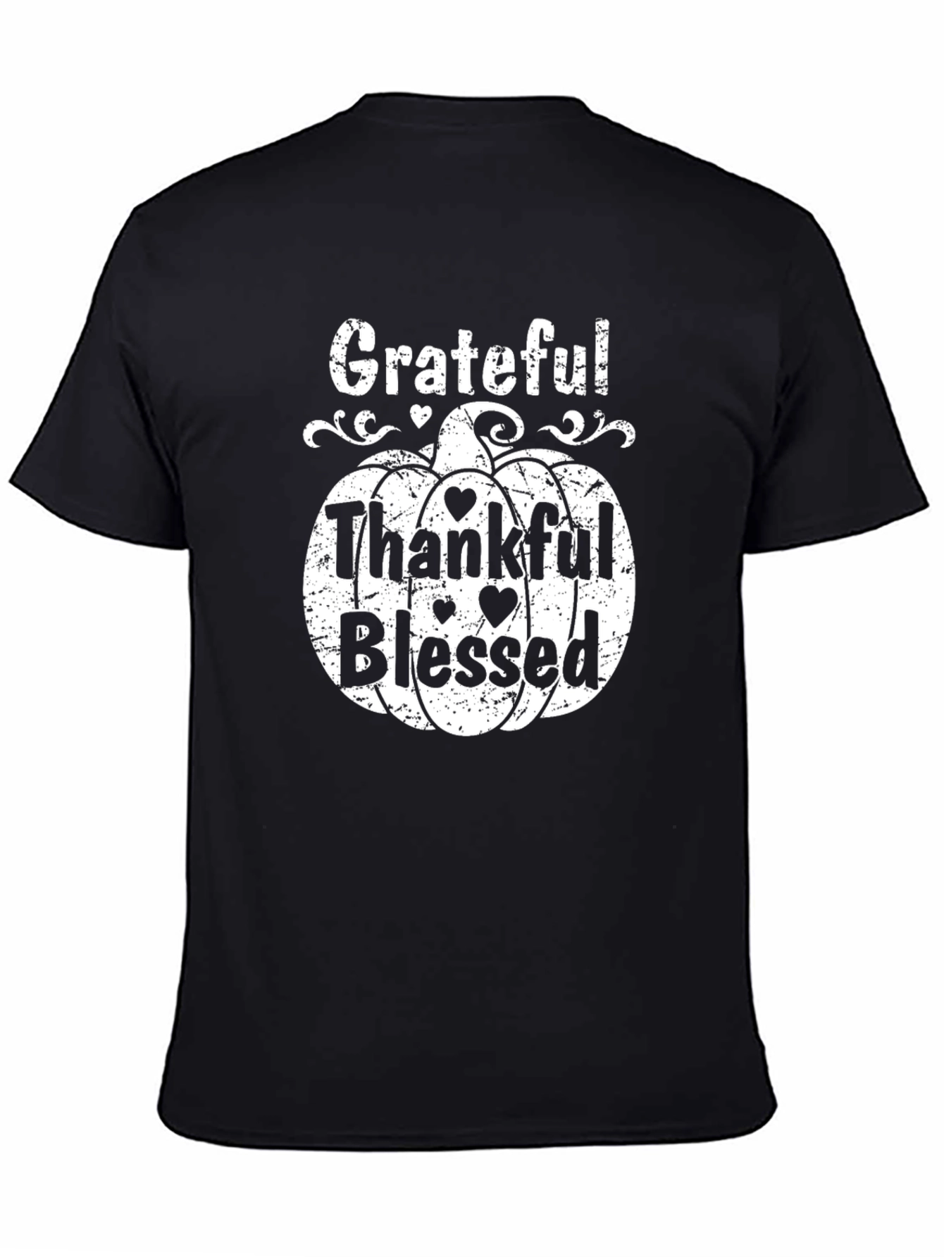 Grateful Thankful Blessed Pumpkin T-Shirt