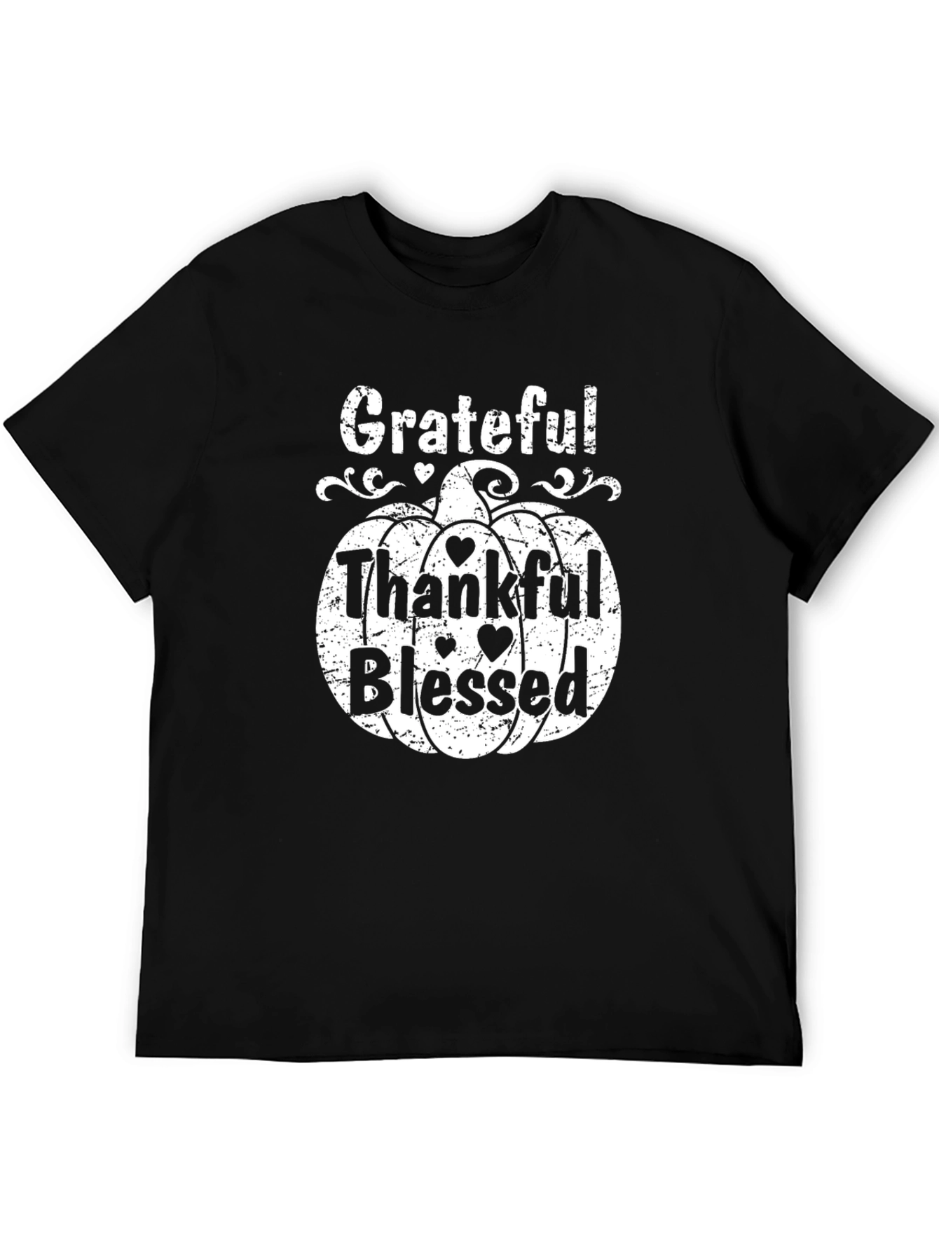 Grateful Thankful Blessed Pumpkin T-Shirt