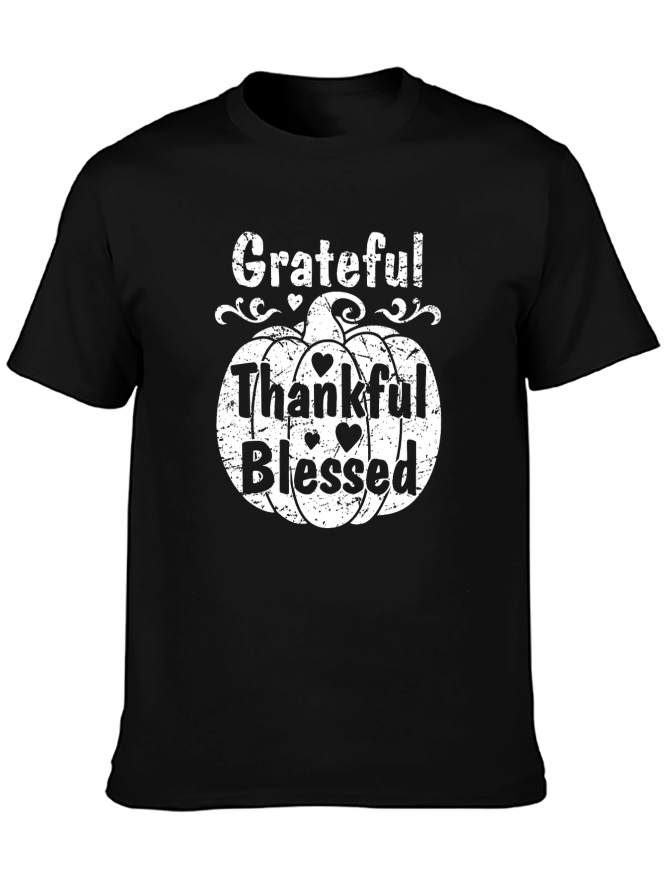 Grateful Thankful Blessed Pumpkin T-Shirt