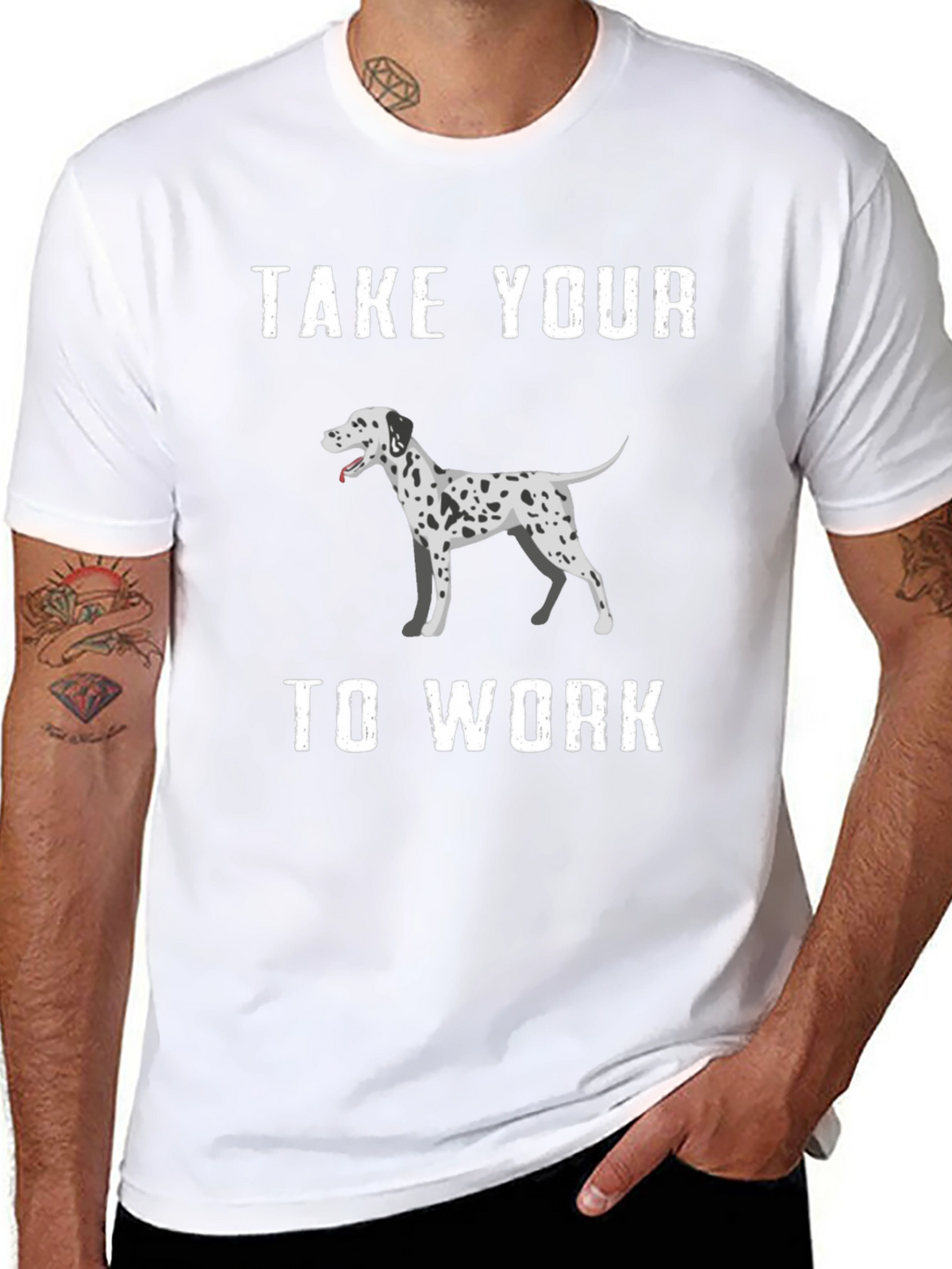 Dalmatian Dog T-Shirt Take Your Dog To Work