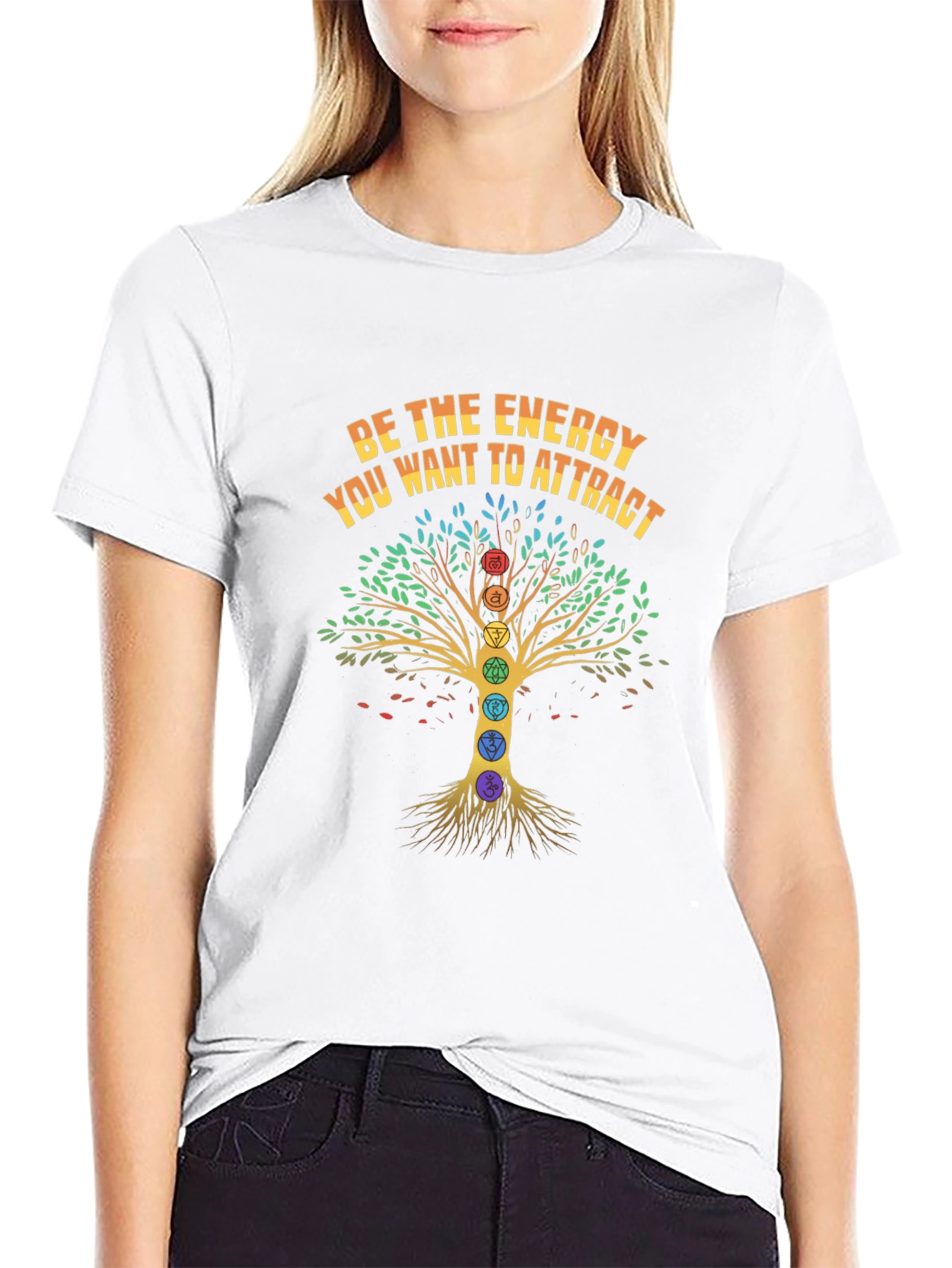 Energy Tree Chakra T-Shirt - Attract Positive Vibes!