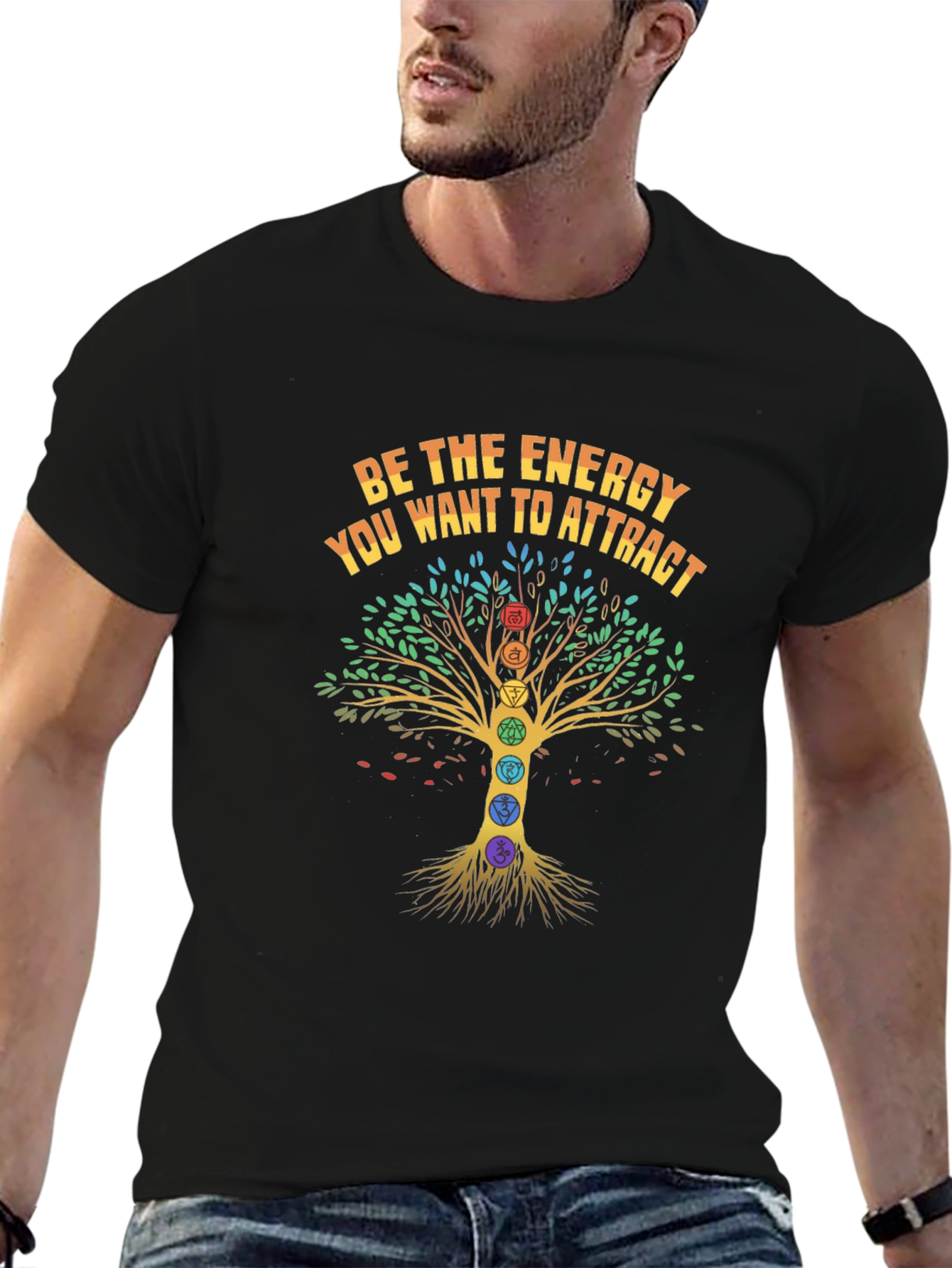 Energy Tree Chakra T-Shirt - Attract Positive Vibes!