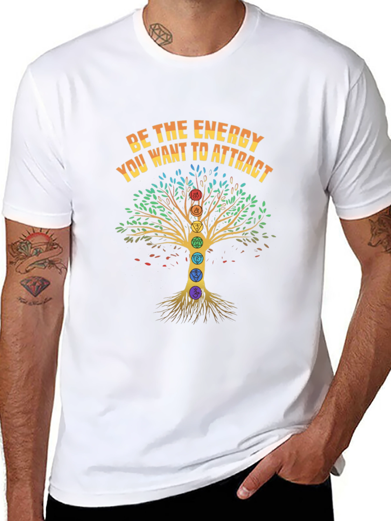 Energy Tree Chakra T-Shirt - Attract Positive Vibes!