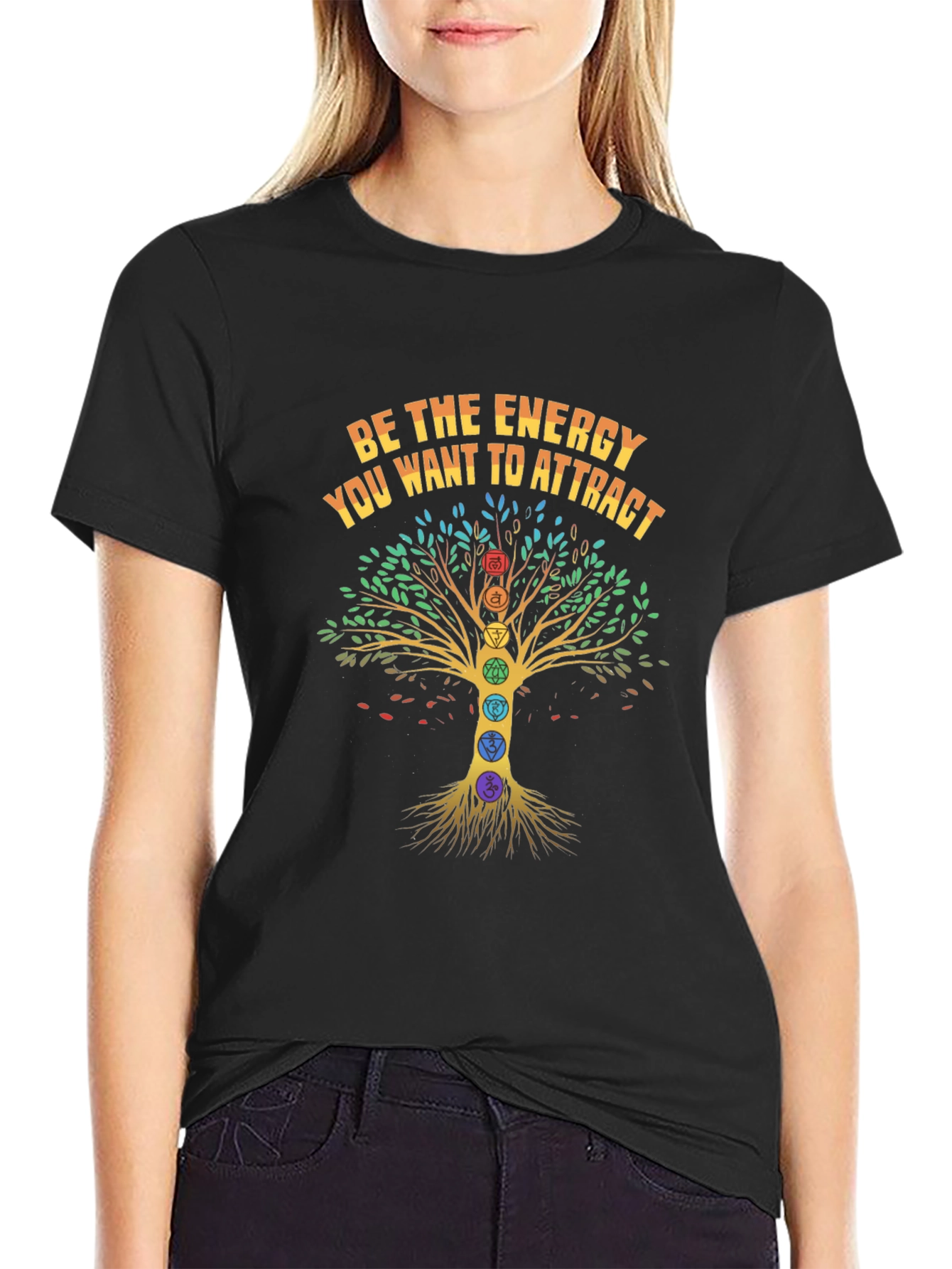 Energy Tree Chakra T-Shirt - Attract Positive Vibes!