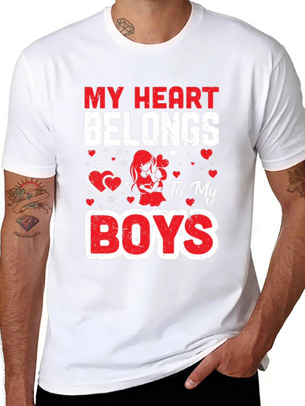 My Heart Belongs To My Boys T-Shirt