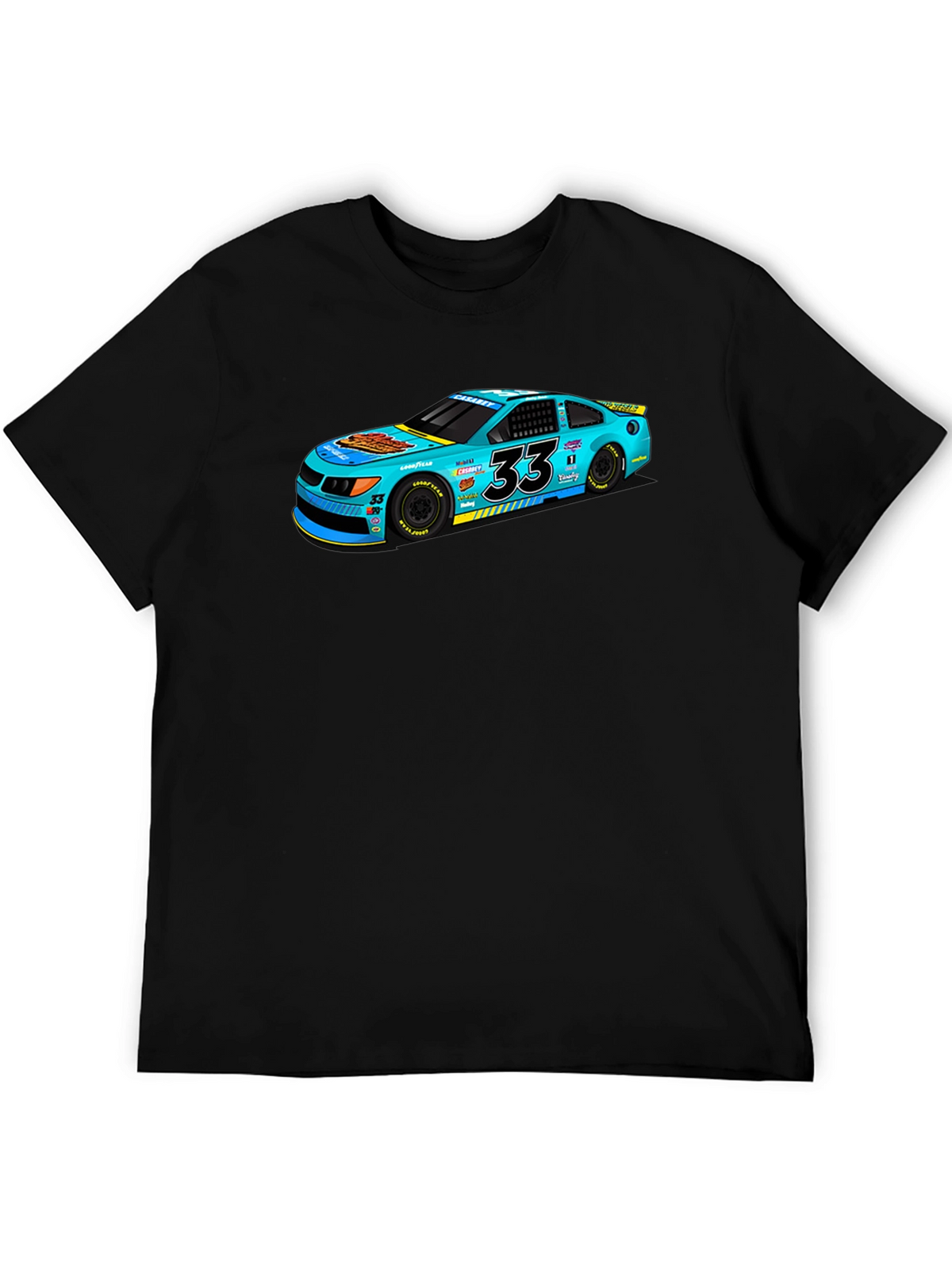 Racing Car Graphic Tee - Mens Black T-Shirt