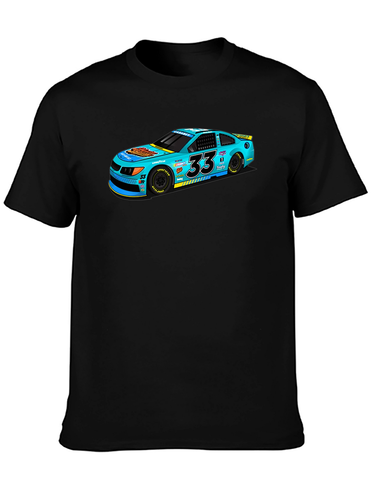 Racing Car Graphic Tee - Mens Black T-Shirt