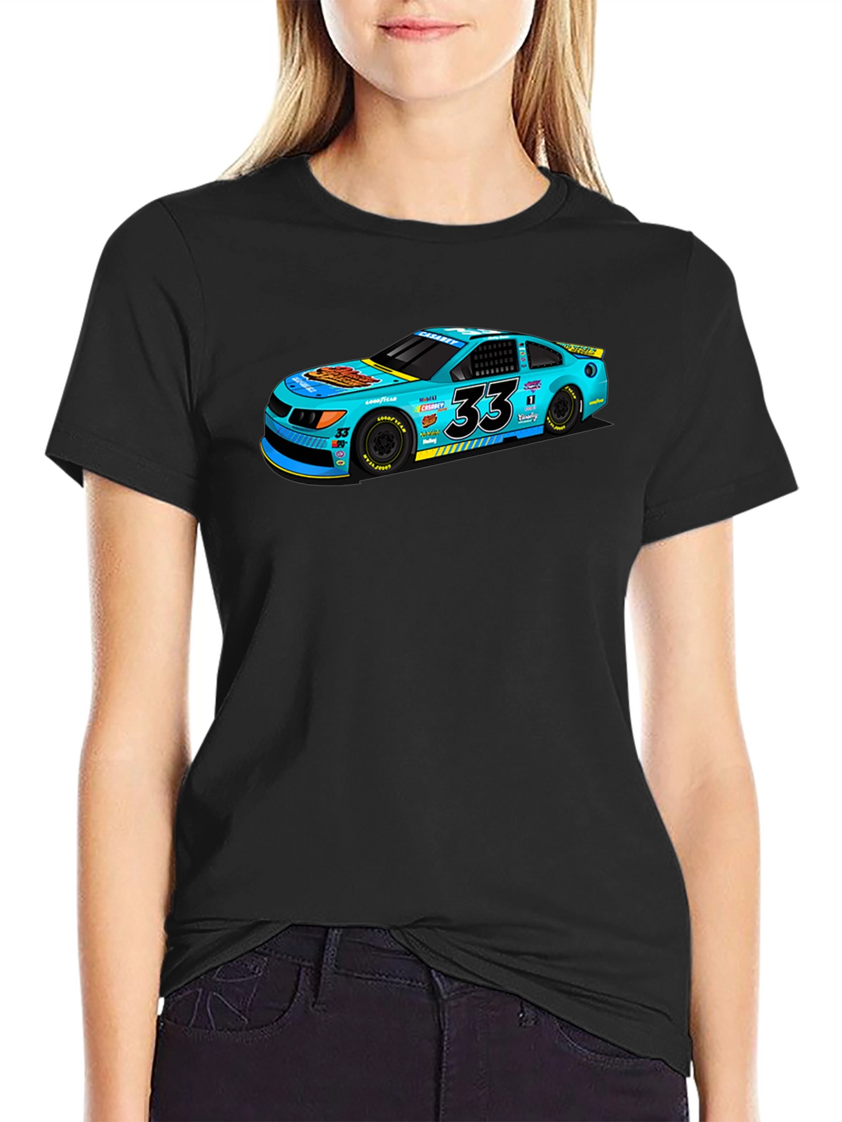 Racing Car Graphic Tee - Mens Black T-Shirt