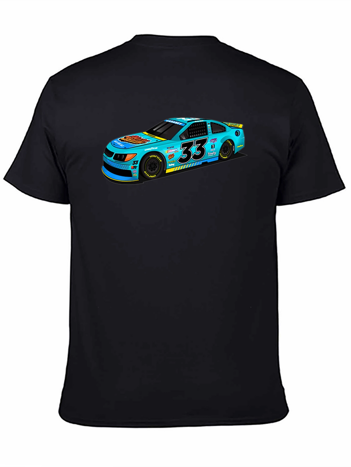Racing Car Graphic Tee - Mens Black T-Shirt