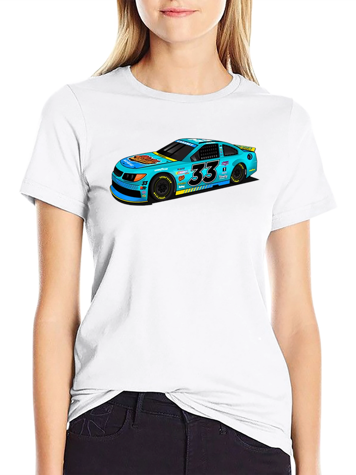 Racing Car Graphic Tee - Mens Black T-Shirt