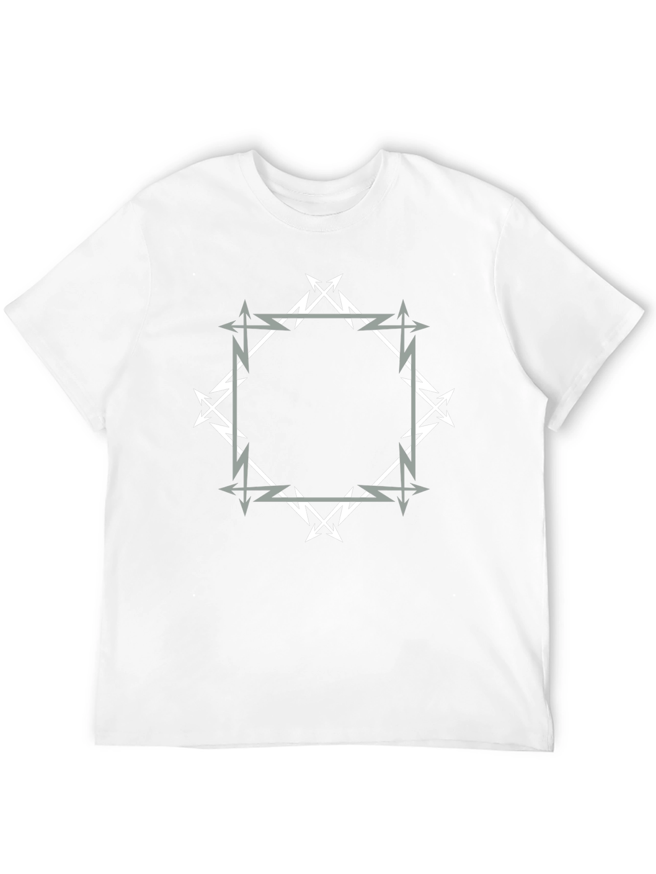 Geometric Arrow Graphic Black T-Shirt
