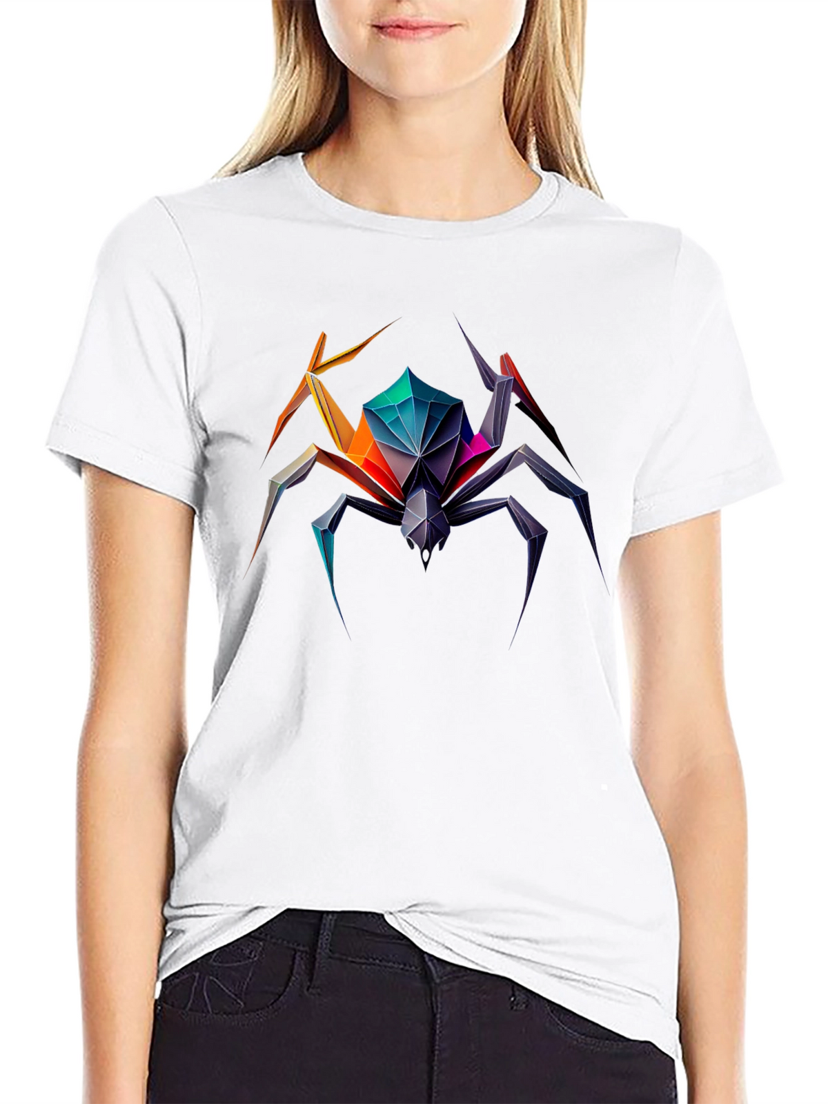Geometric Spider Graphic T-Shirt