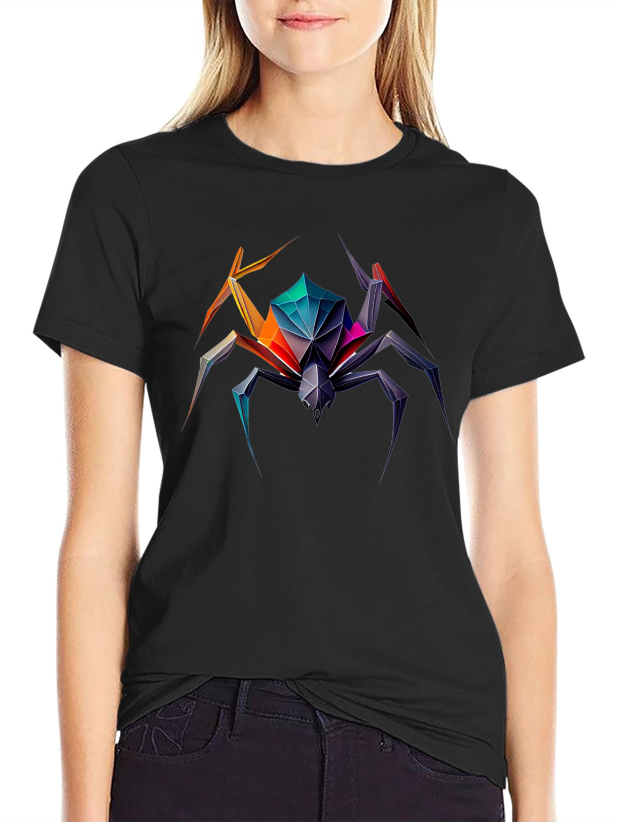 Geometric Spider Graphic T-Shirt