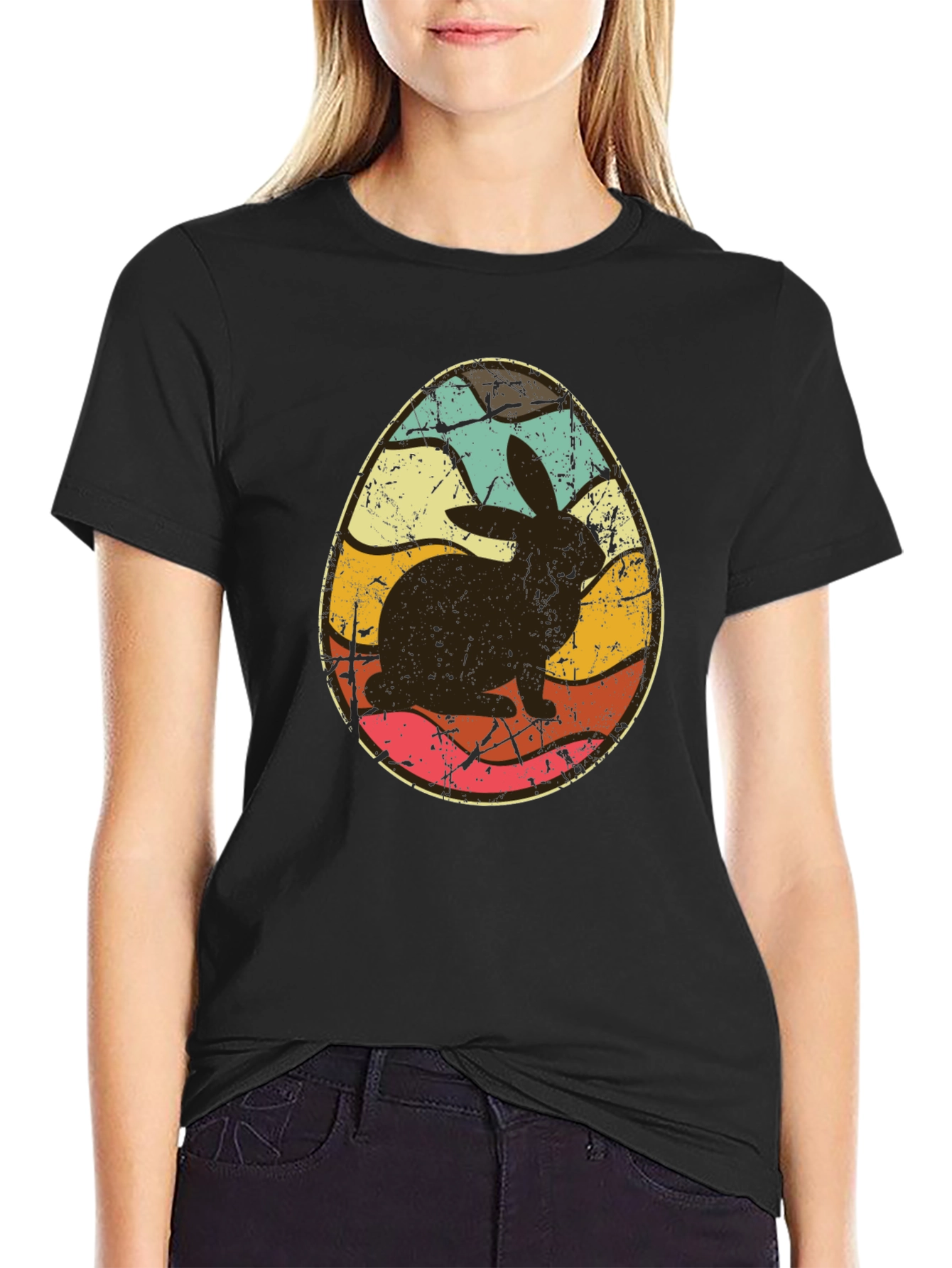 Retro Easter Bunny Egg T-Shirt
