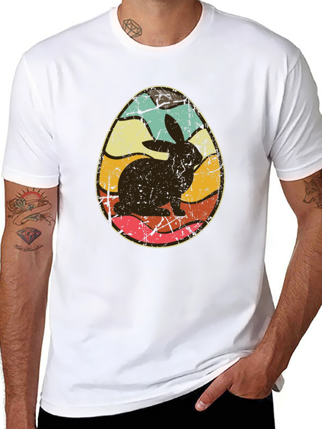 Retro Easter Bunny Egg T-Shirt