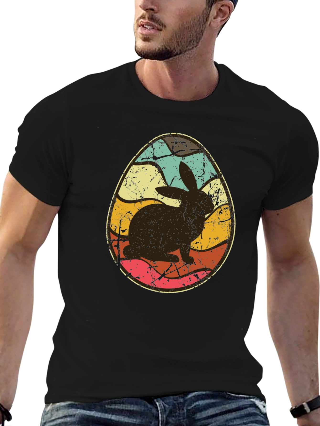 Retro Easter Bunny Egg T-Shirt