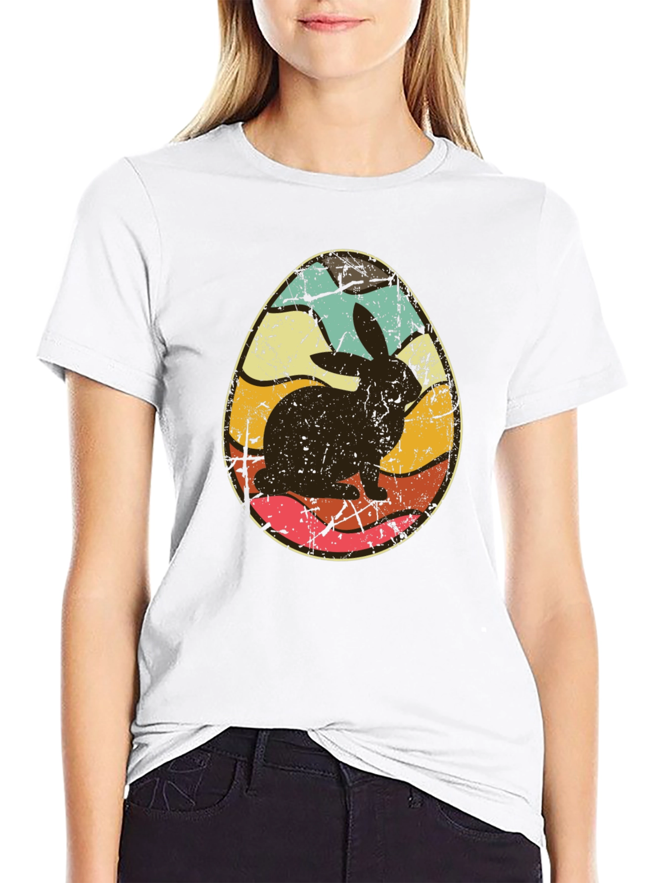 Retro Easter Bunny Egg T-Shirt
