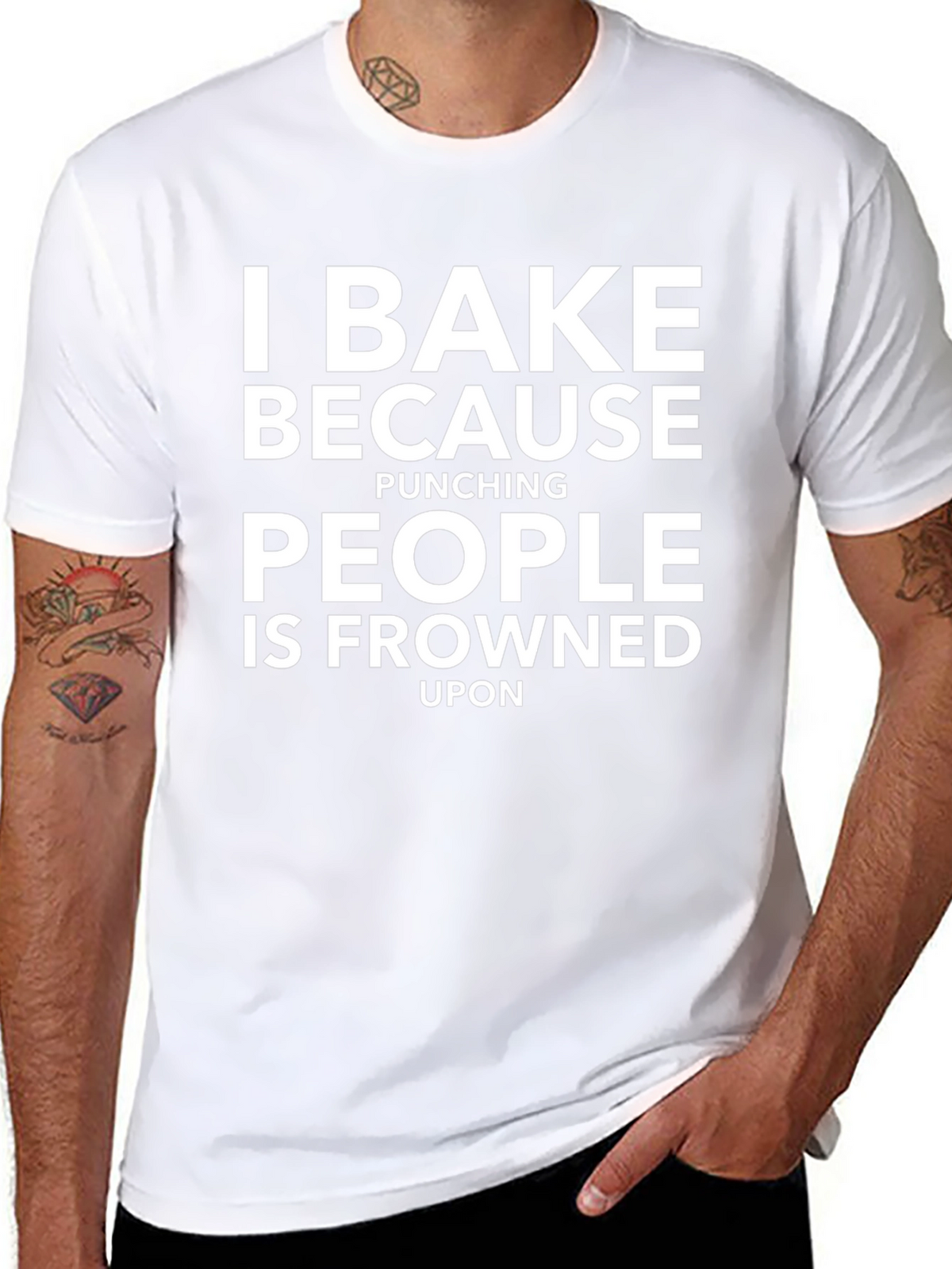 I Bake Because Punching People T-Shirt