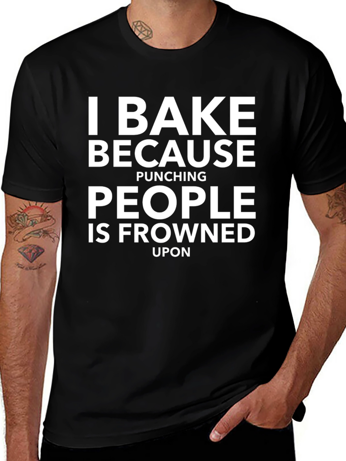 I Bake Because Punching People T-Shirt