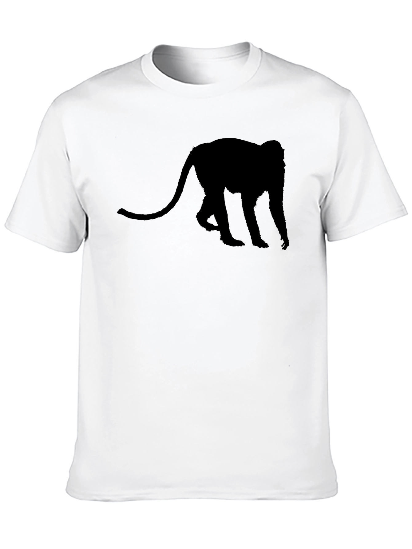 Monkey Silhouette Tee - Black Casual Comfort