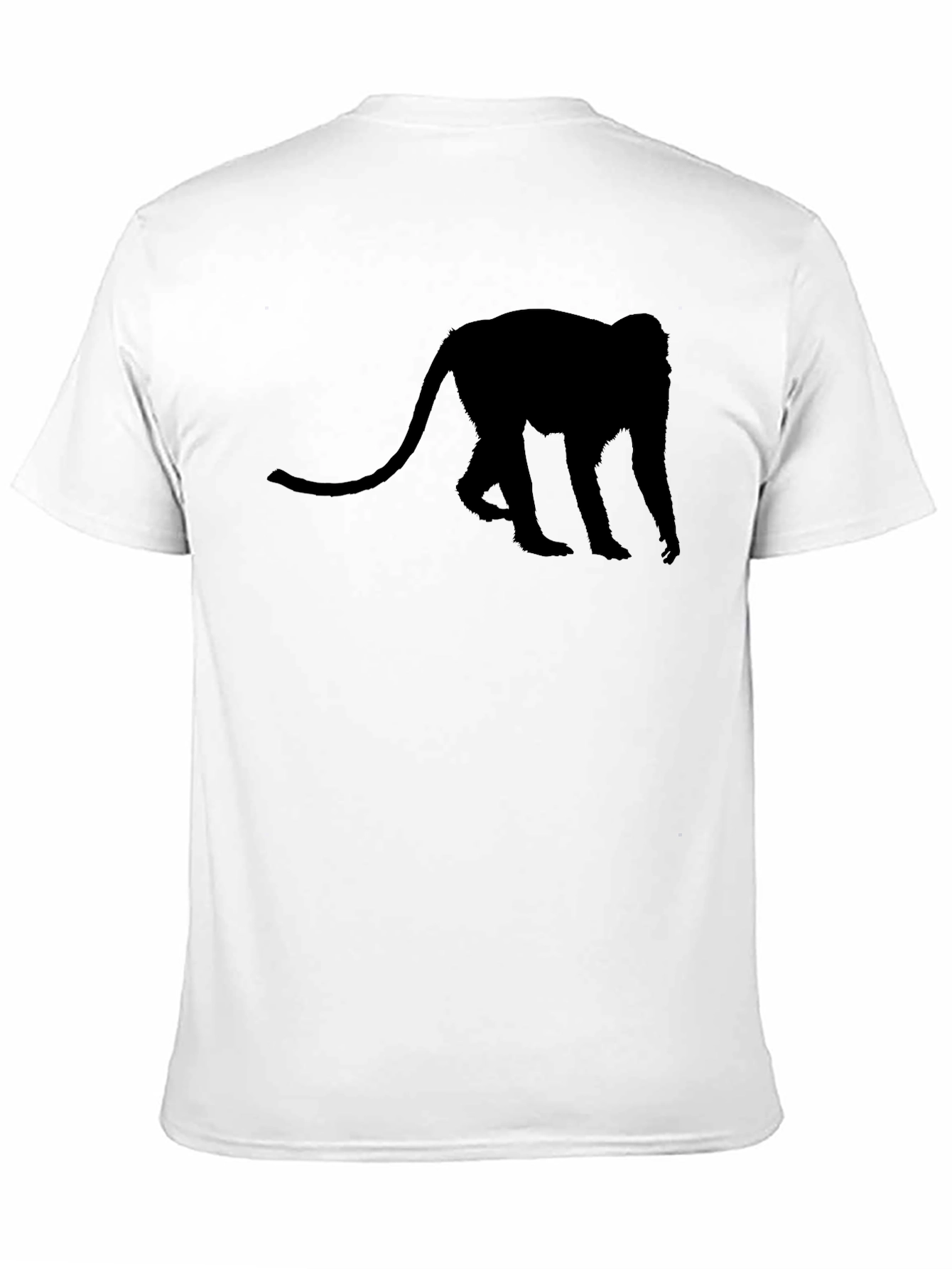 Monkey Silhouette Tee - Black Casual Comfort