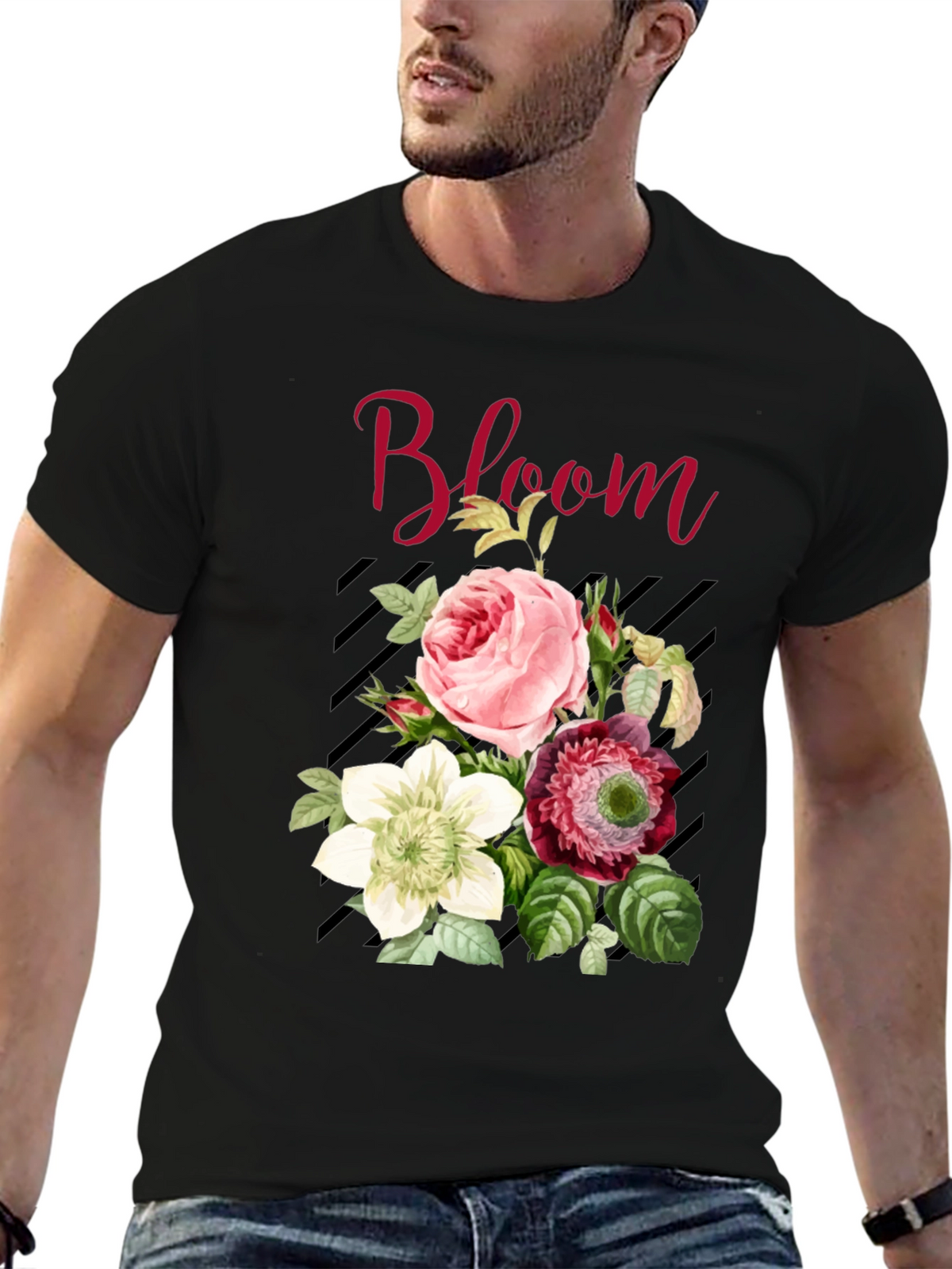 Bloom Floral Graphic Tee - Stylish Unisex T-Shirt