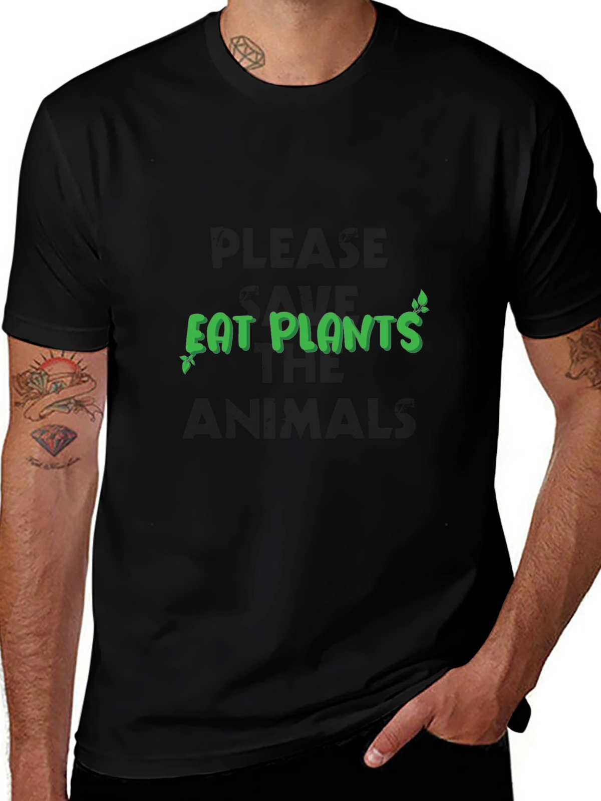 Eat Plants Graphic Tee - Vegan T-Shirt