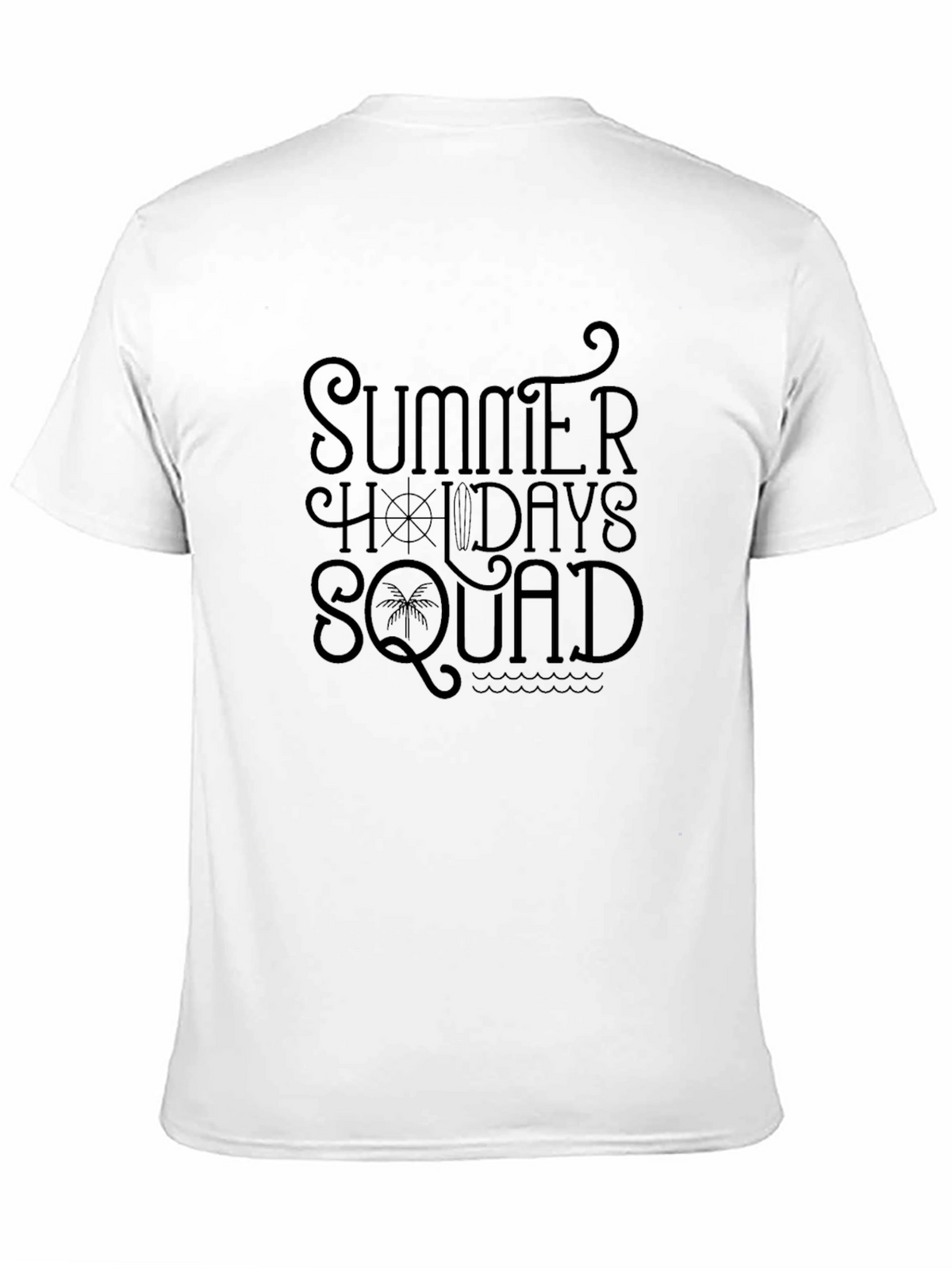 Summer Holiday Squad Black Graphic T-Shirt