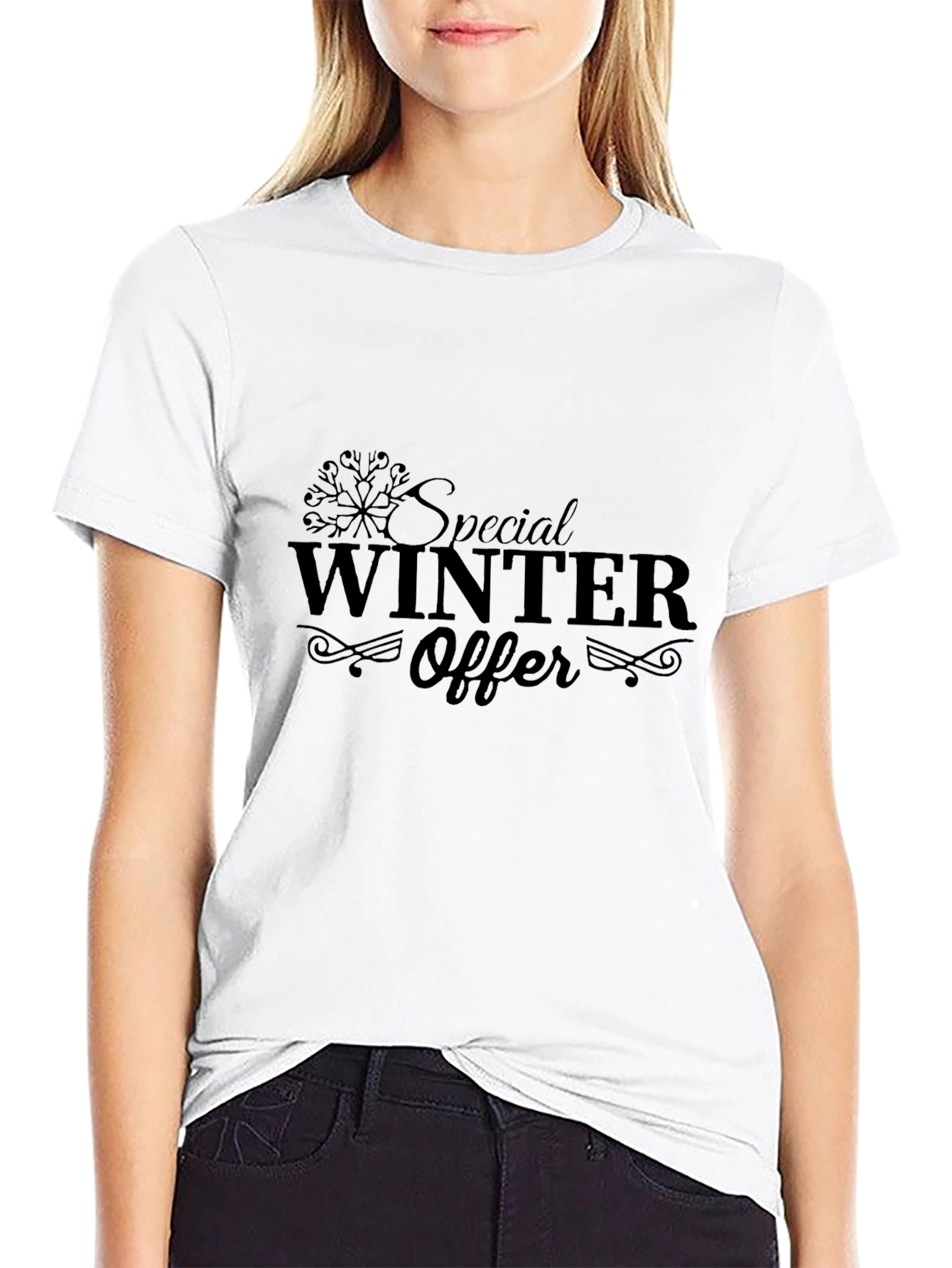Winter Special Offer Black Graphic Tee