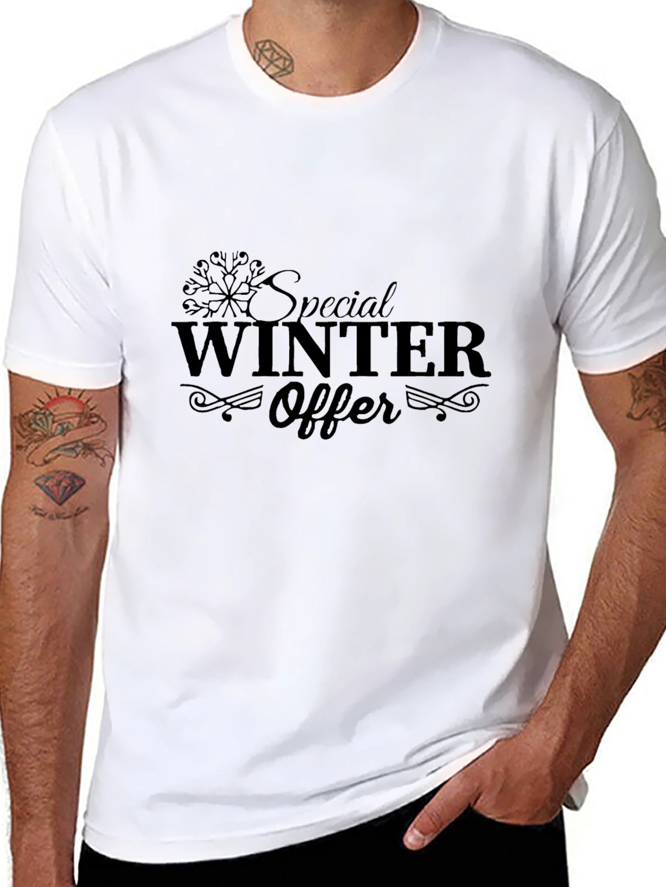Winter Special Offer Black Graphic Tee