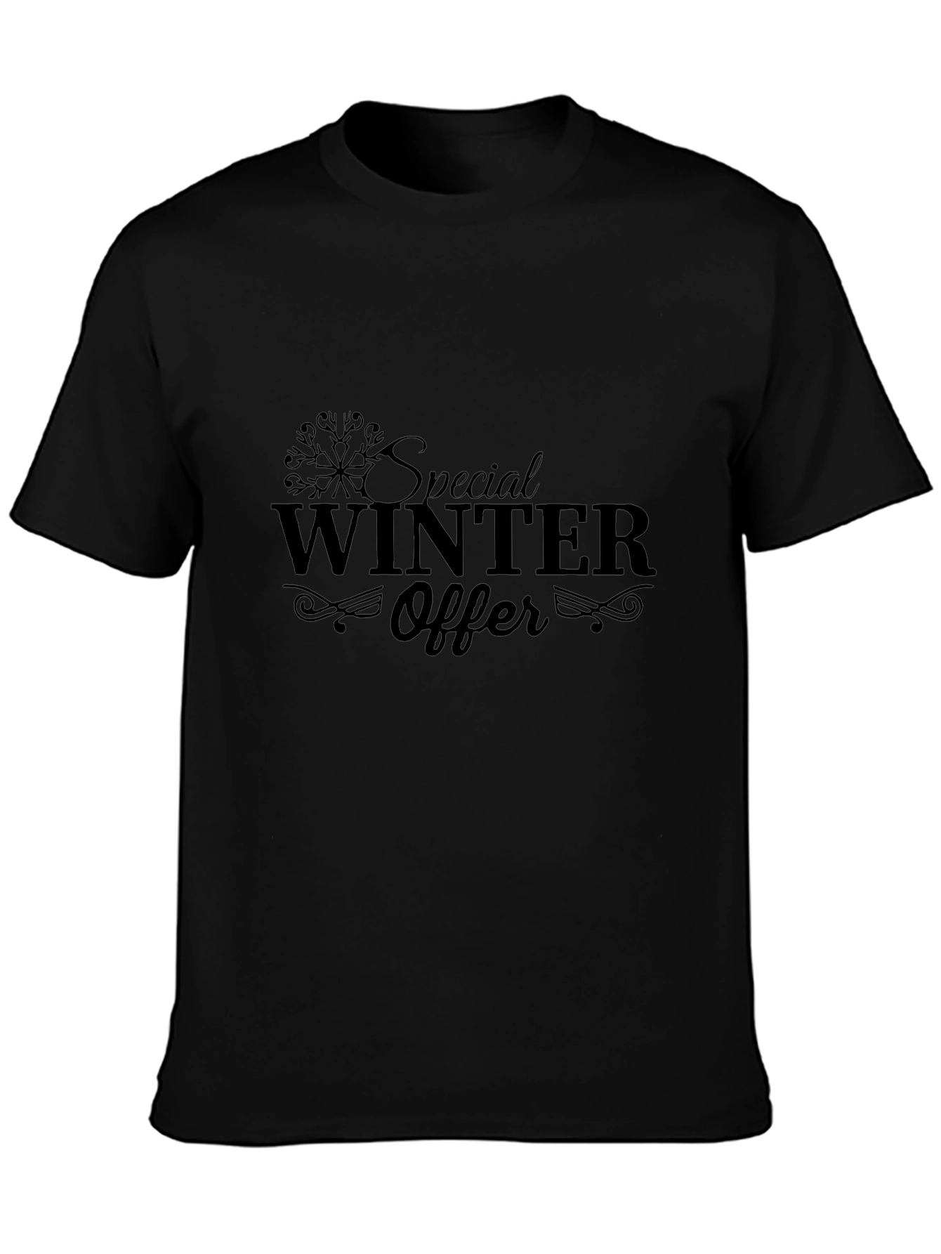 Winter Special Offer Black Graphic Tee