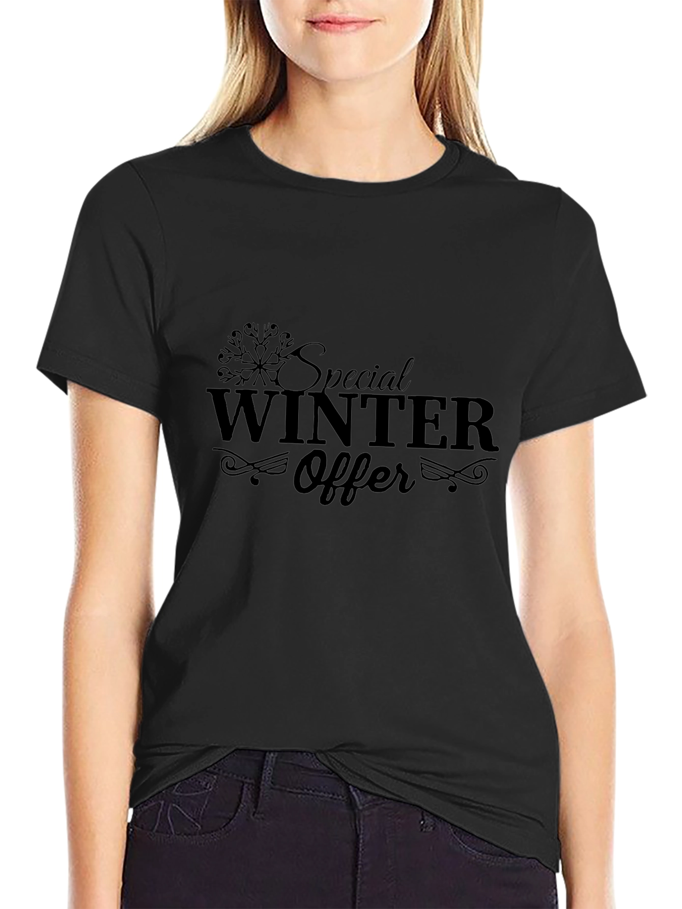 Winter Special Offer Black Graphic Tee
