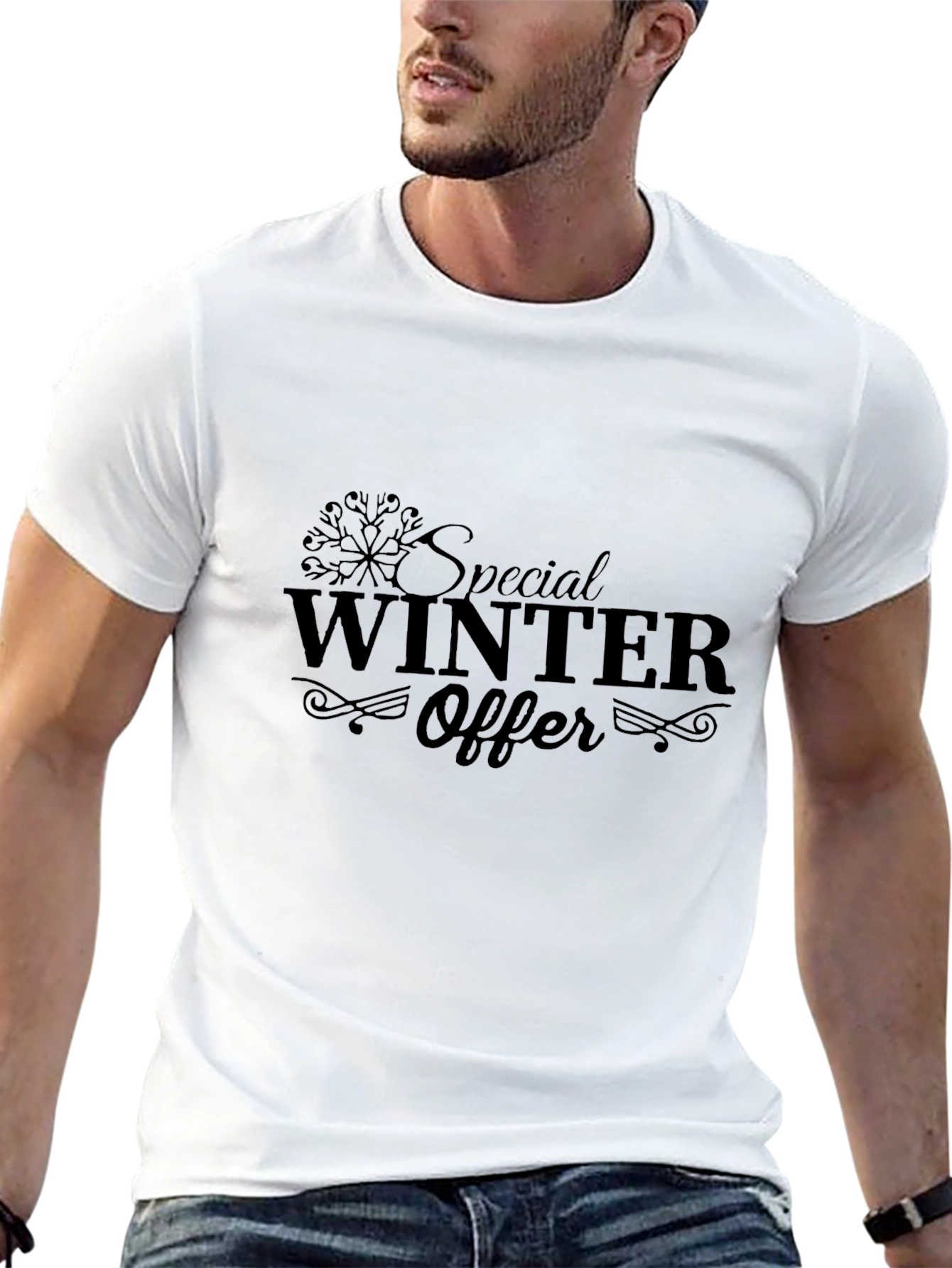 Winter Special Offer Black Graphic Tee
