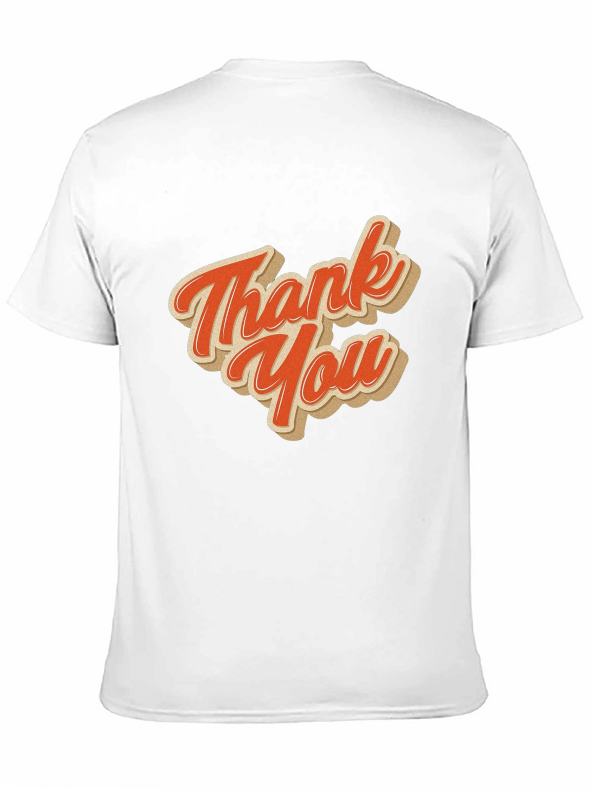 Retro Thank You Graphic Tee - Black Cotton Blend